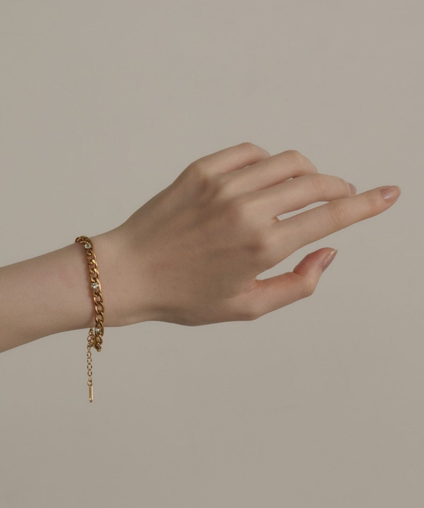 ヴィンテージ喜平ストーンブレスレット【Gold】