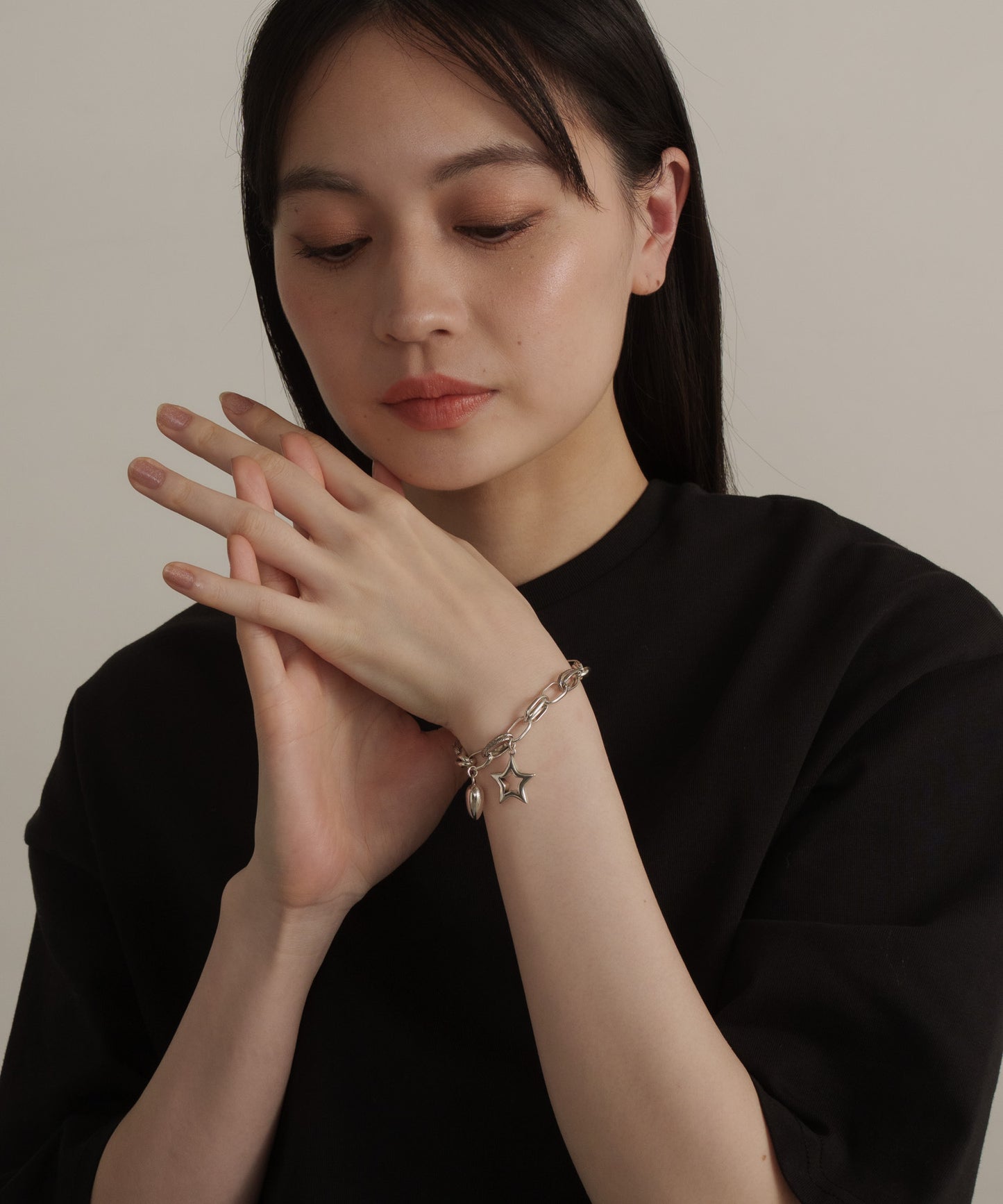 3Dチャームブレスレット【Silver】