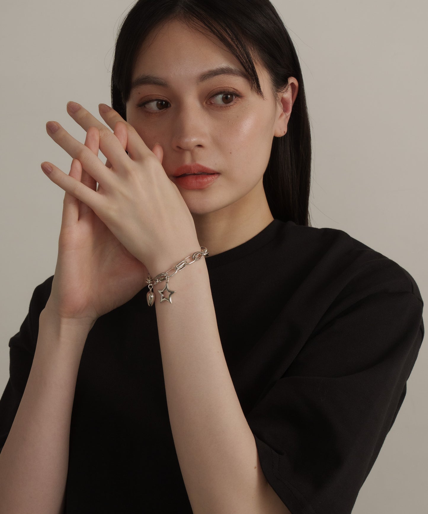 3Dチャームブレスレット【Silver】