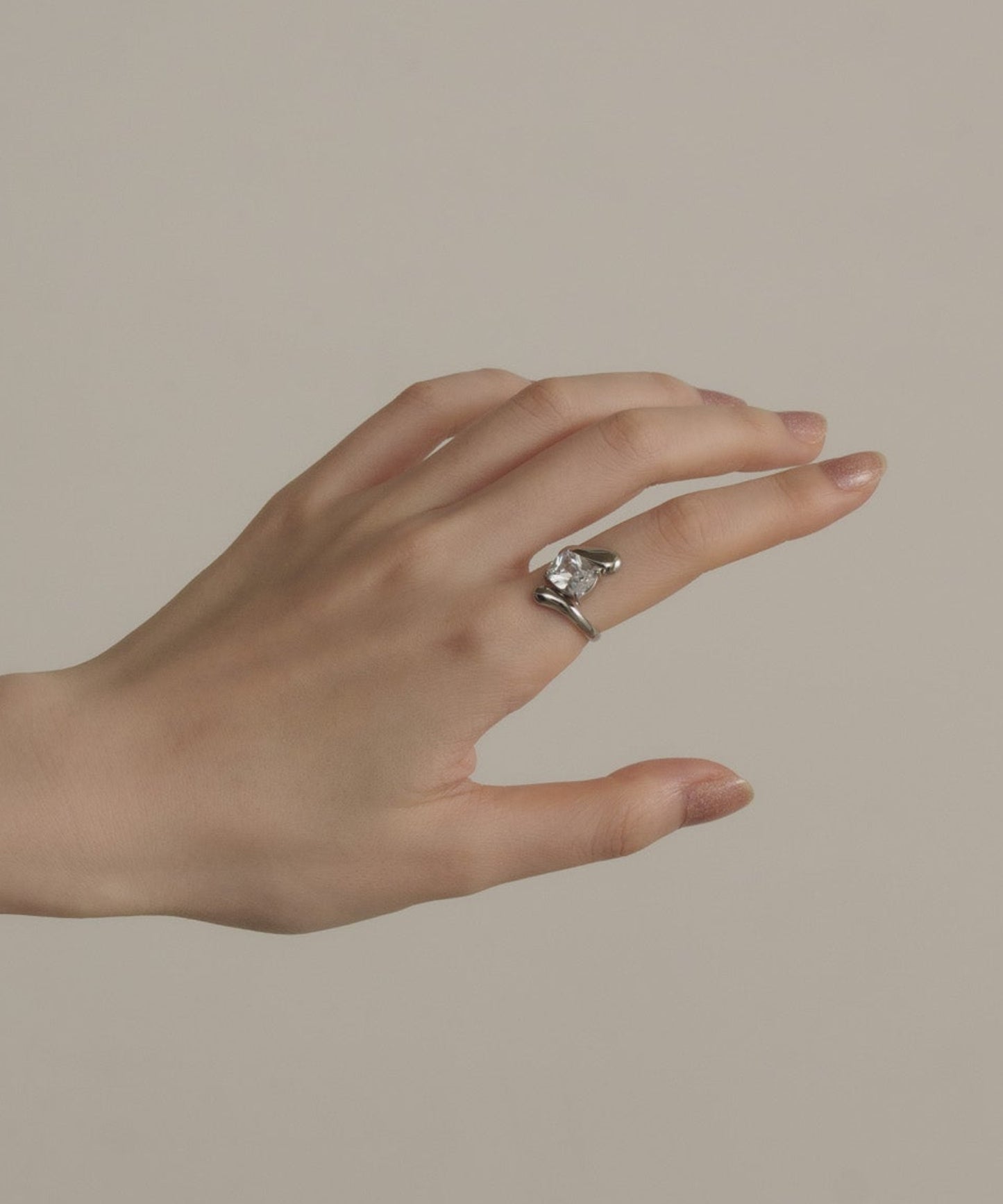 ラップアラウンドストーンリング【Silver】