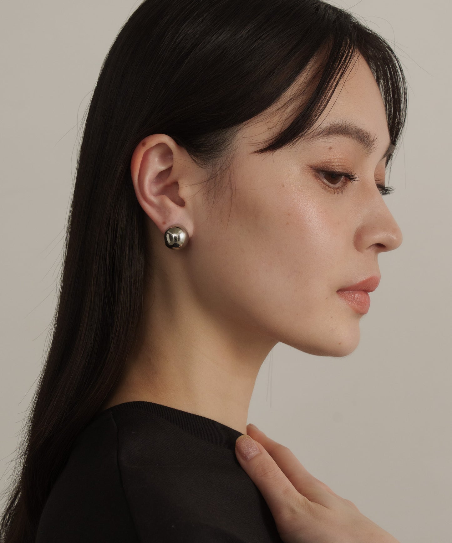 ボールサンドピアス【Silver】