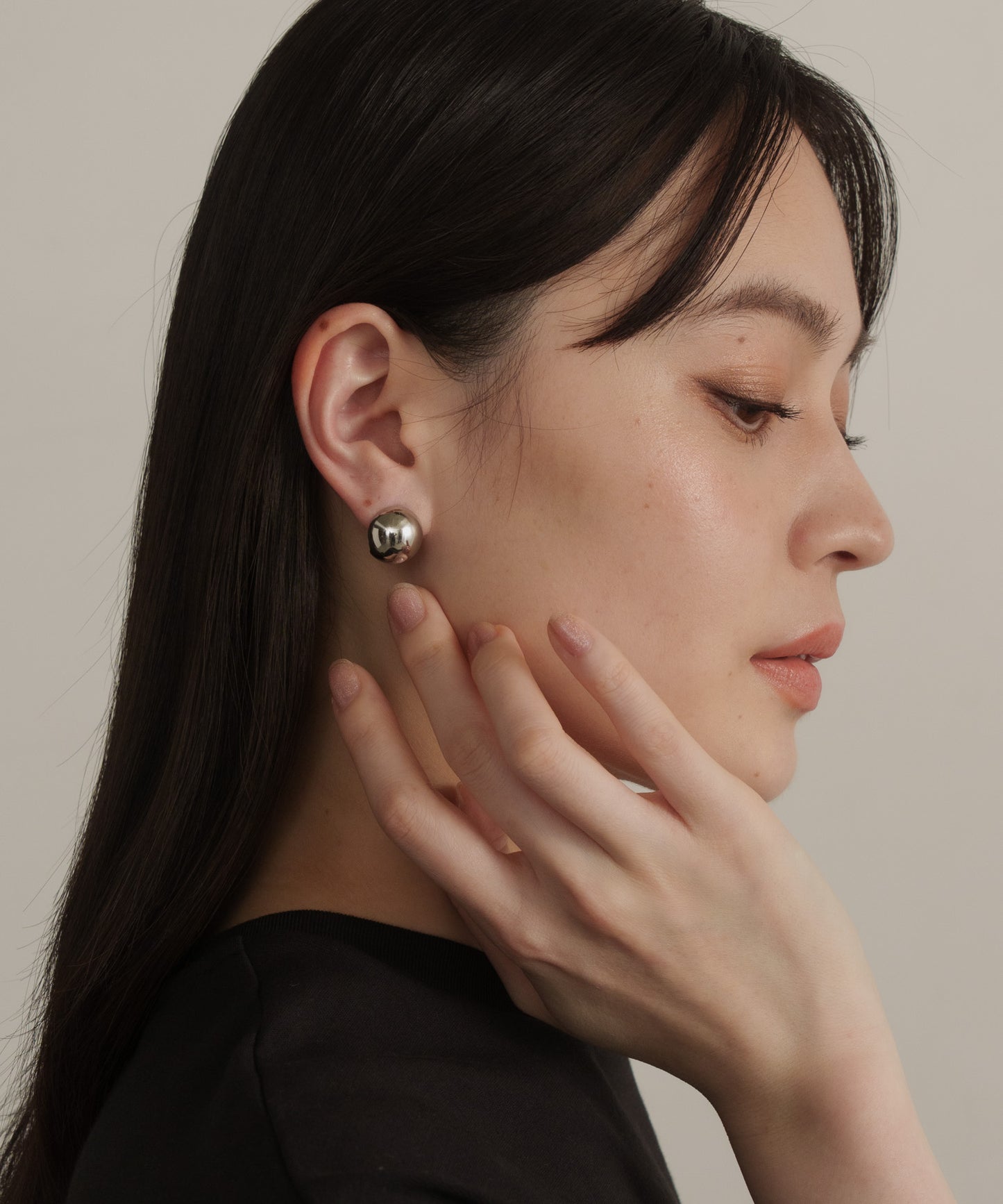 ボールサンドピアス【Silver】