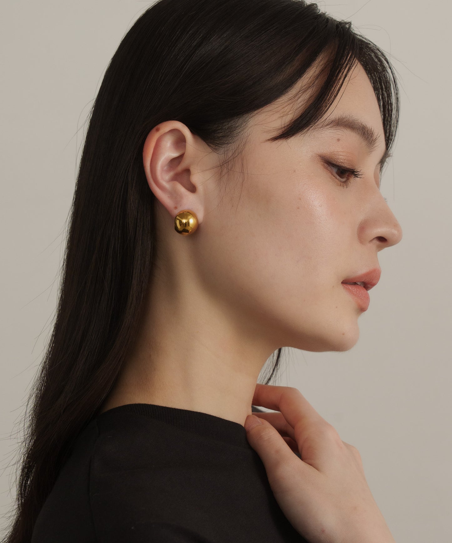 ボールサンドピアス【Gold】