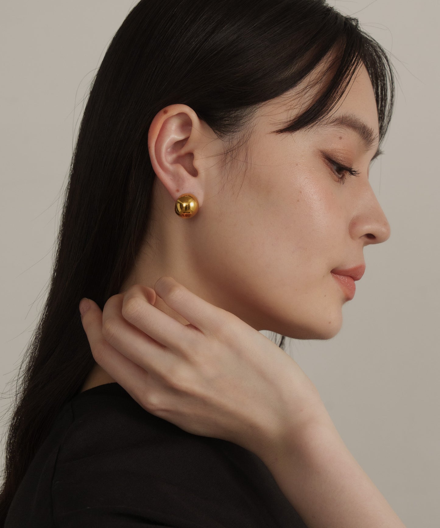 ボールサンドピアス【Gold】