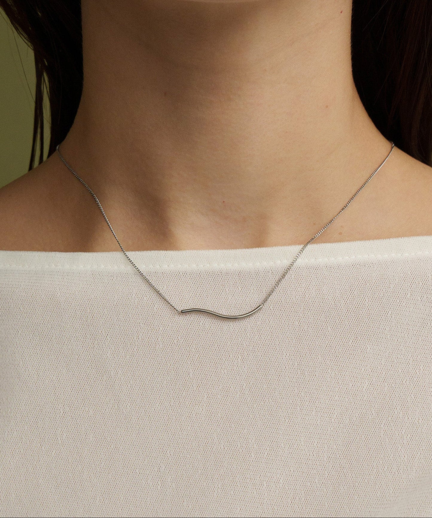 ウェーブモチーフネックレス【Silver】