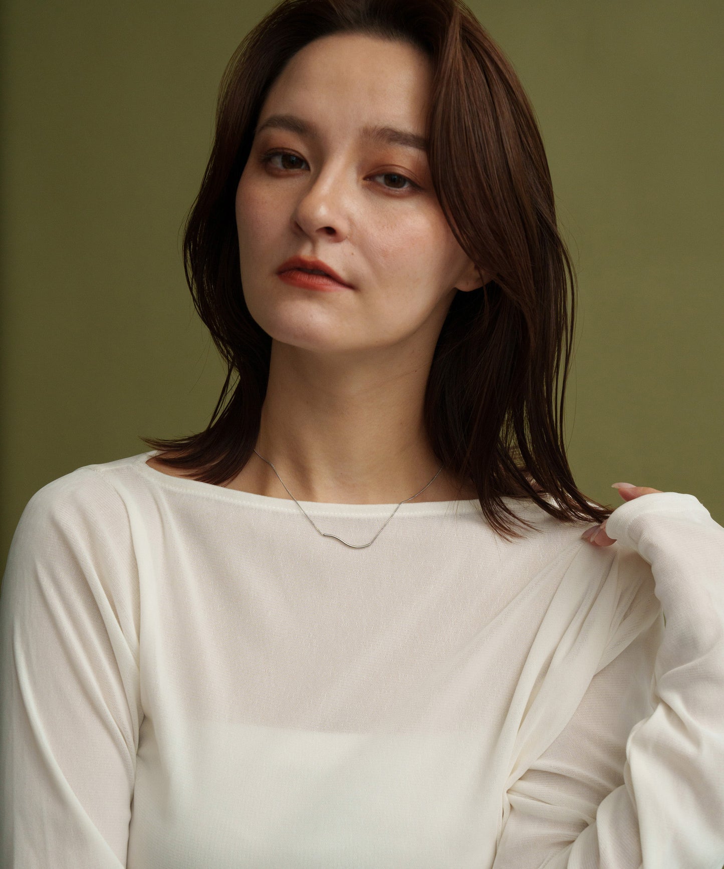 ウェーブモチーフネックレス【Silver】