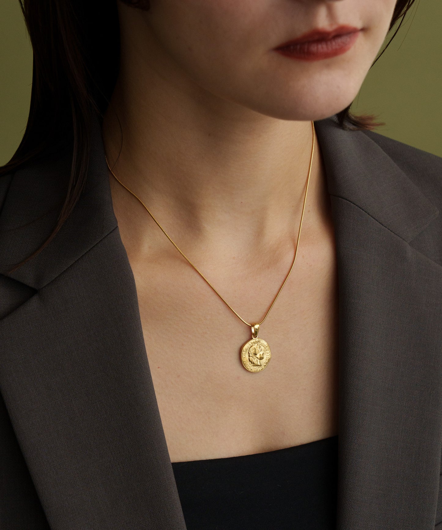 ディストーテッドコインネックレス【Gold】