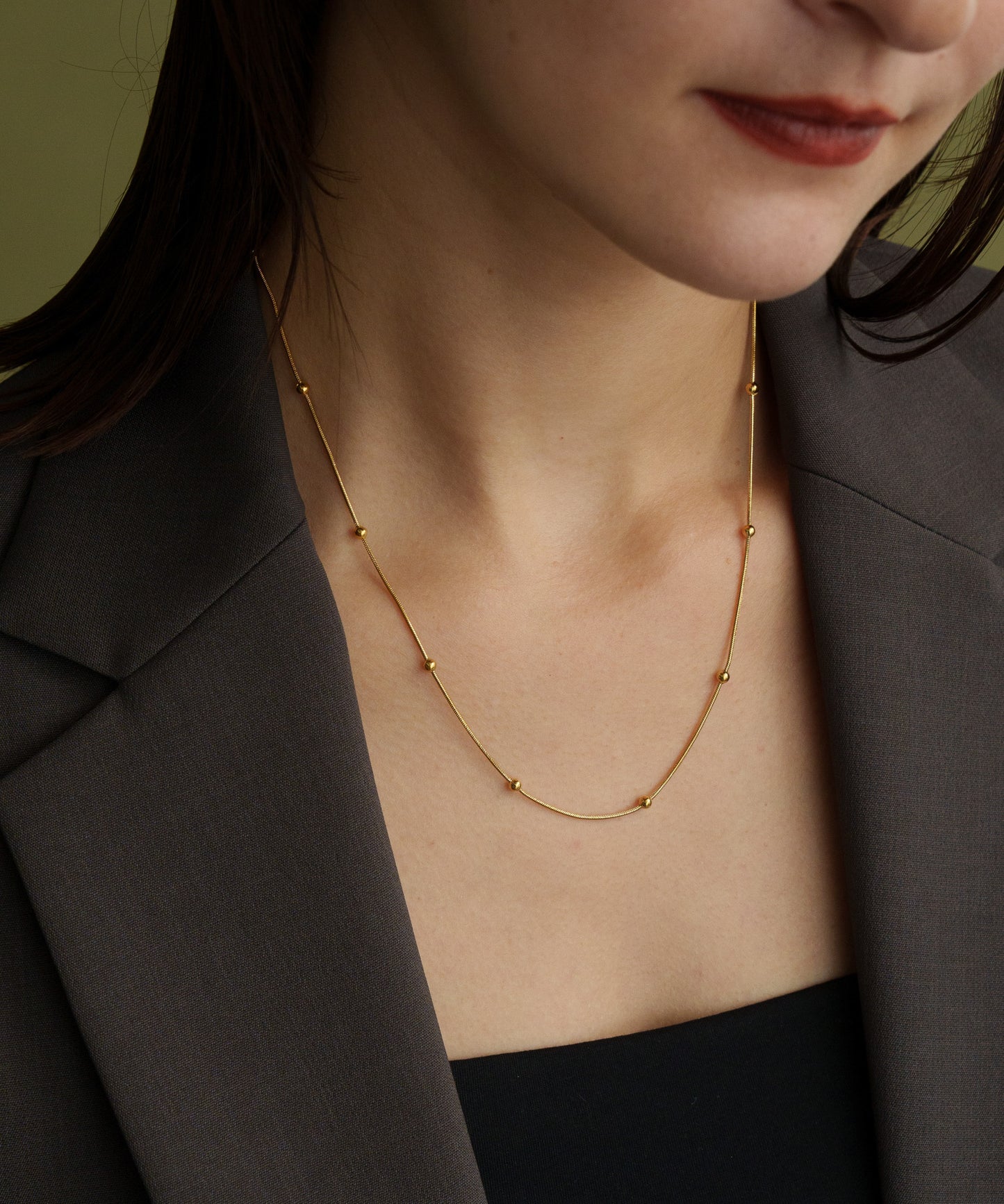 インターバルボールネックレス【Gold】