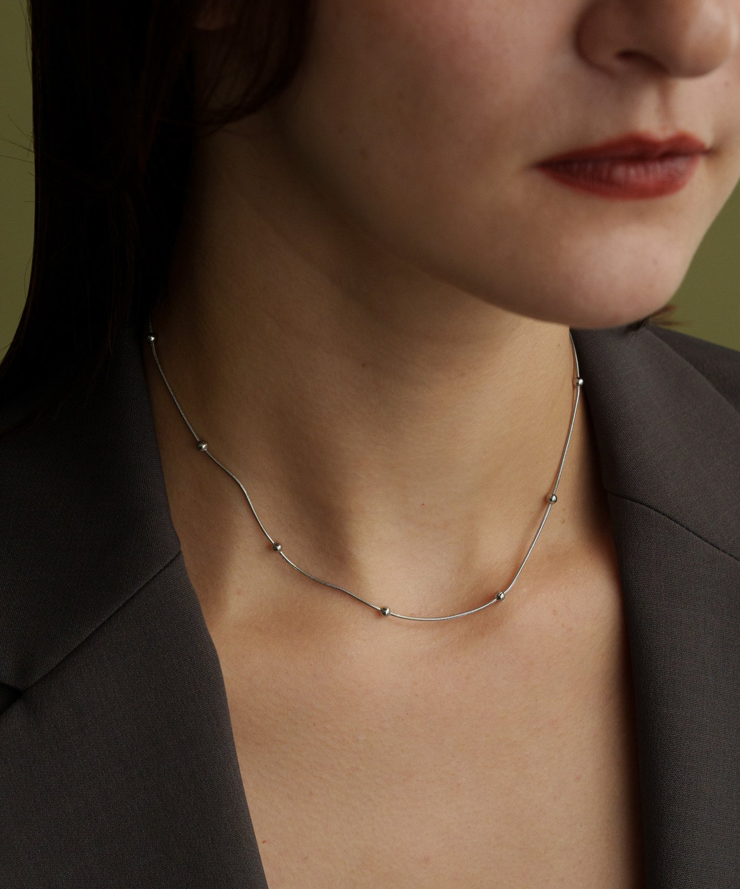 インターバルボールネックレス【Silver】