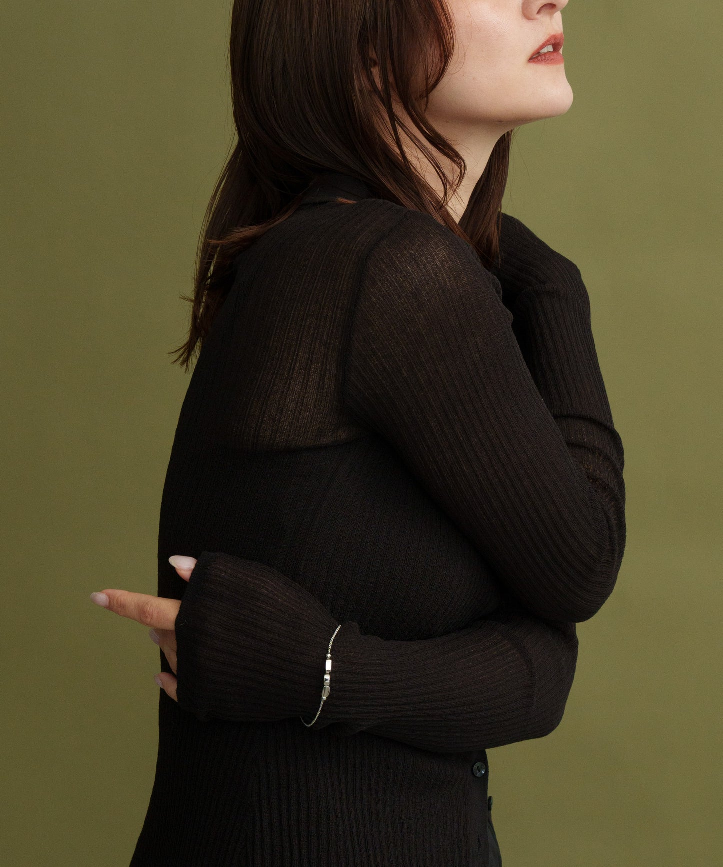 3ビーンズブレスレット【Silver】