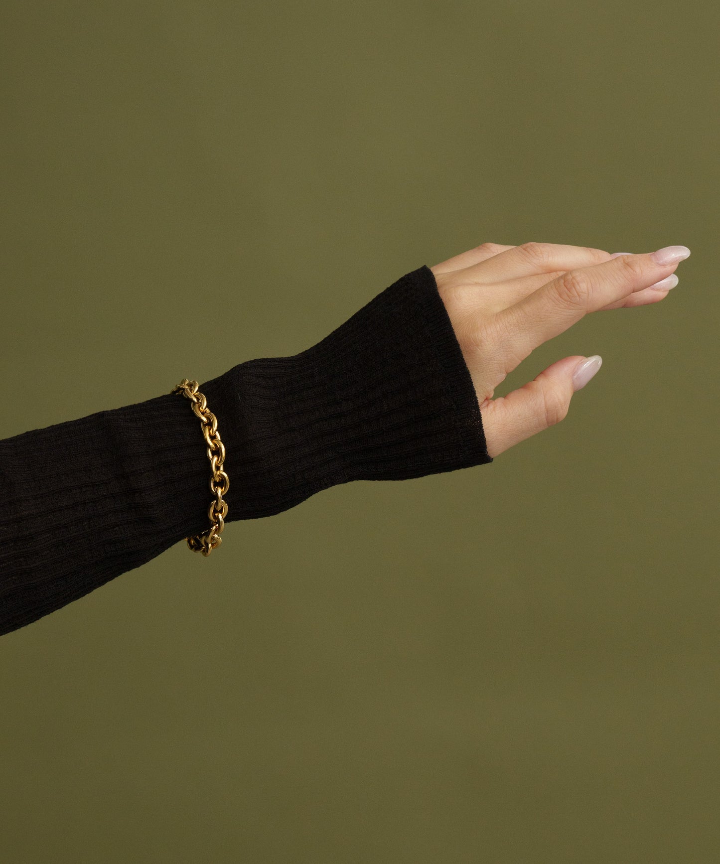 ボリュームチェーンブレスレット【Gold】