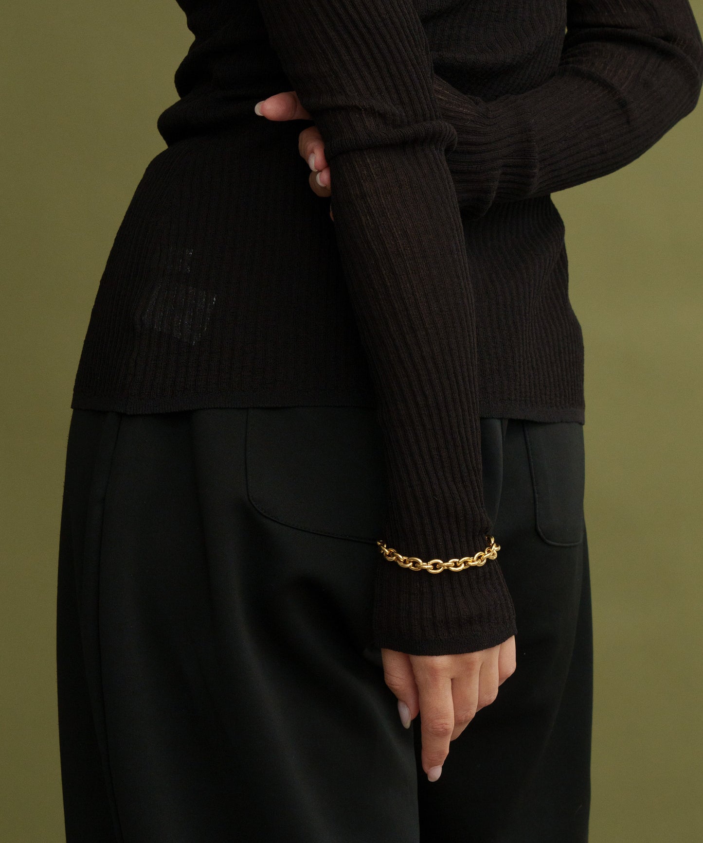 ボリュームチェーンブレスレット【Gold】