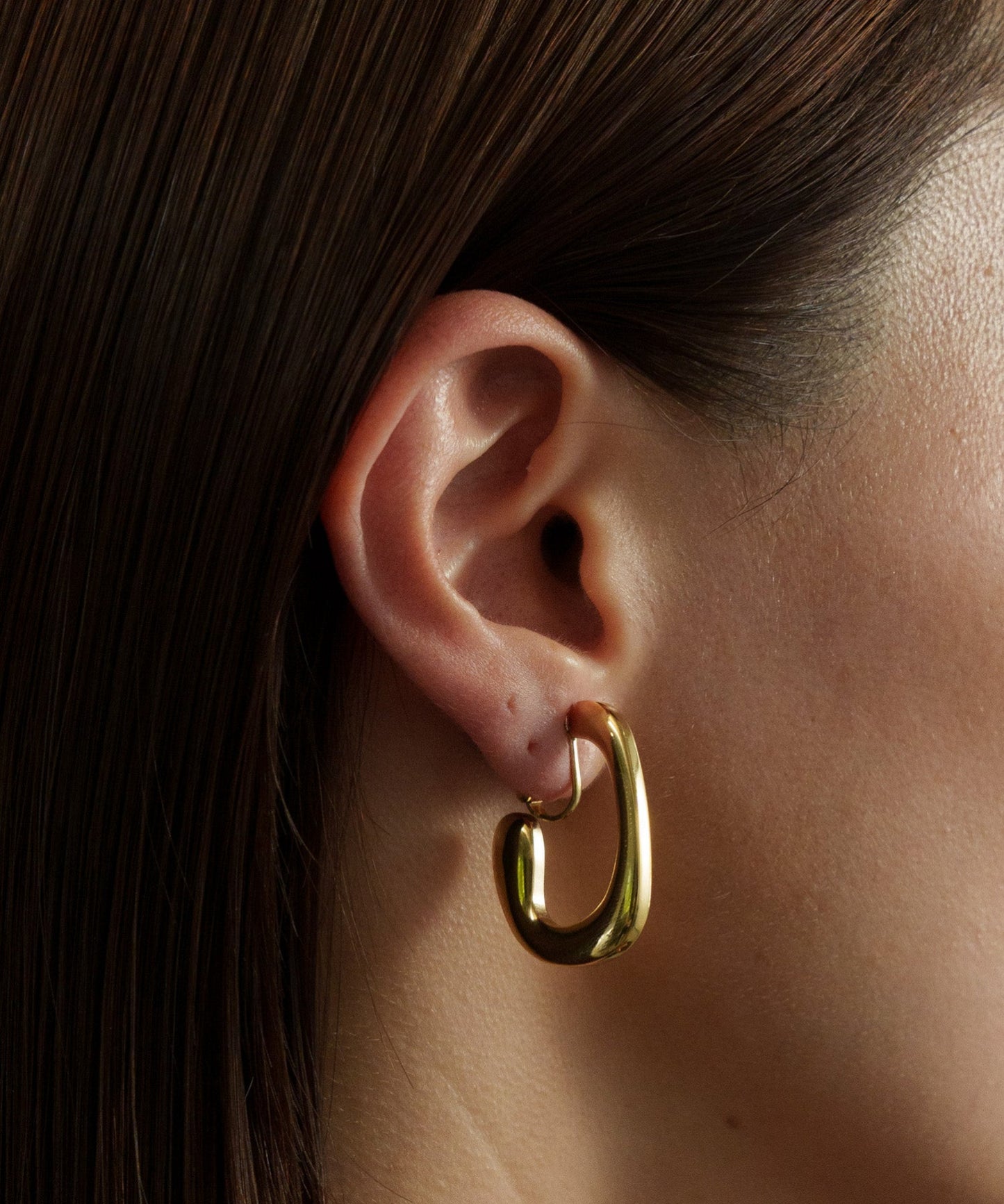 ラウンドネスカーブイヤリング【Gold】