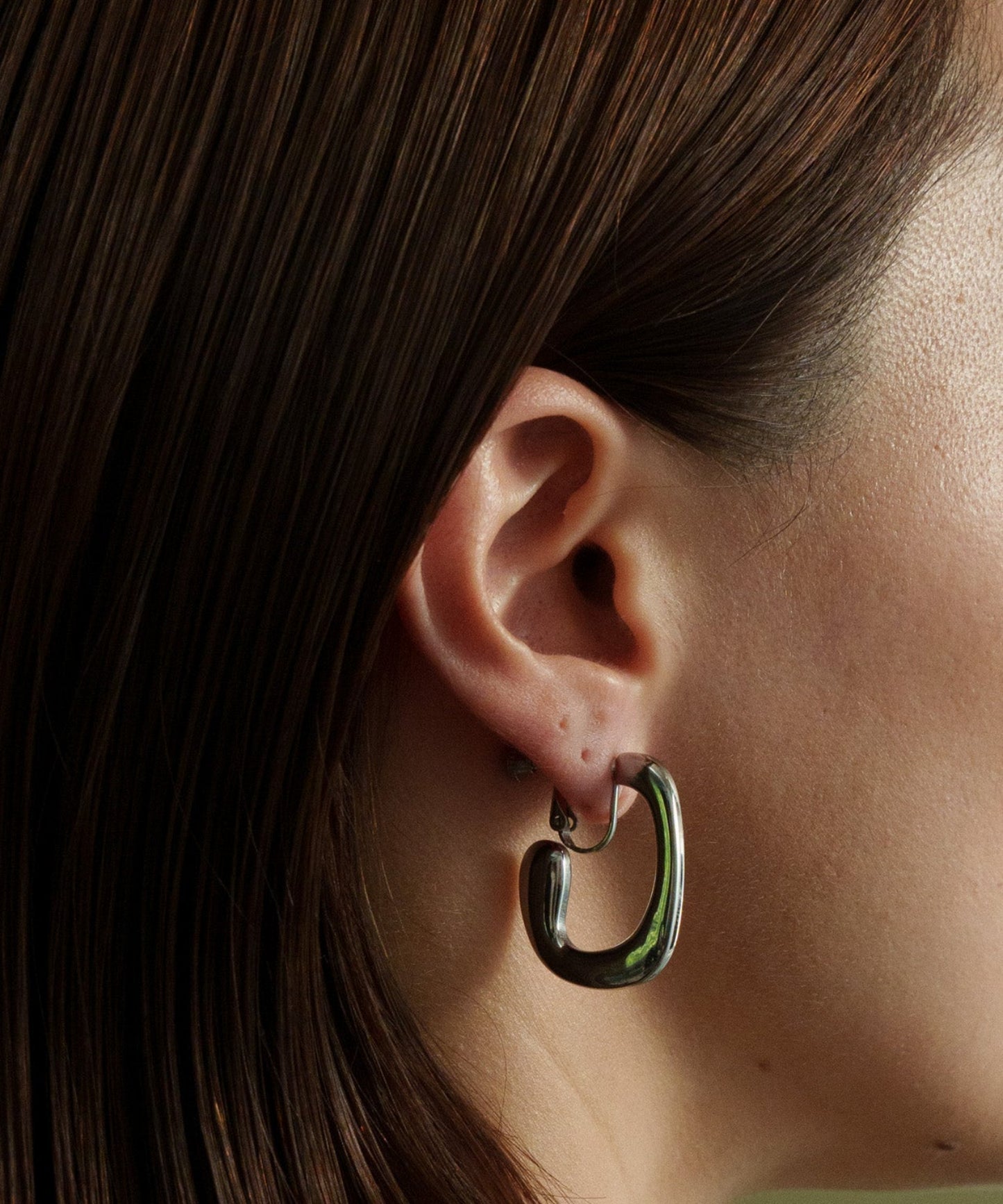 ラウンドネスカーブイヤリング【Silver】