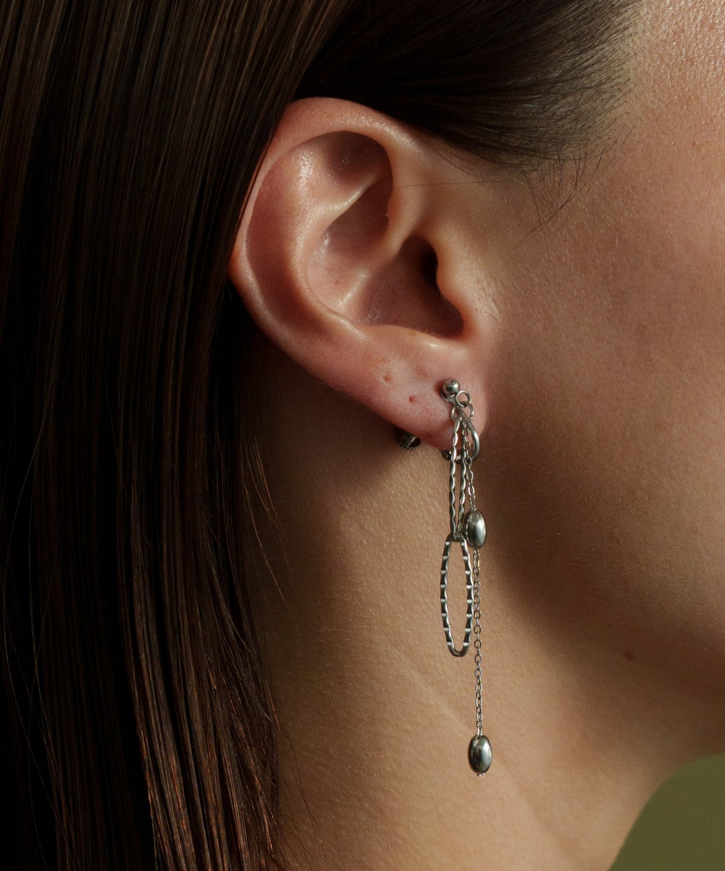 2デザインチャームイヤリング【Silver】