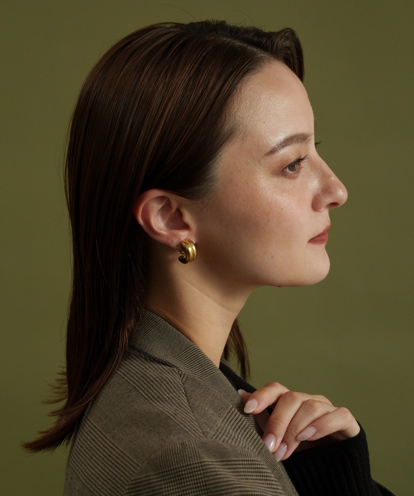 ダブルカールイヤリング【Gold】