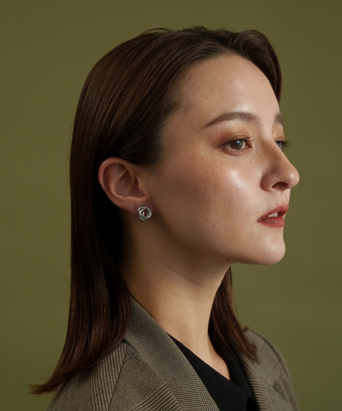 サークルローテンションイヤリング【Silver】