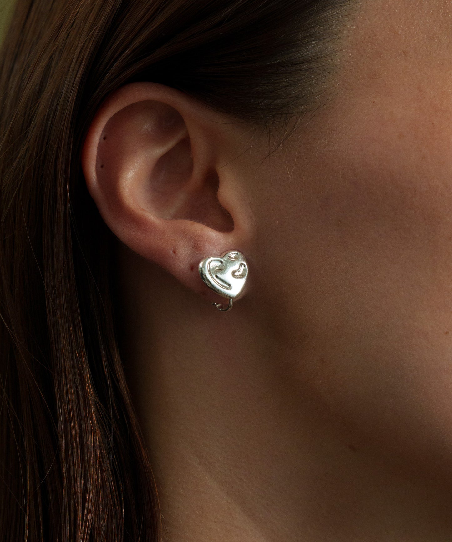 バンプスプチハートイヤリング【Silver】