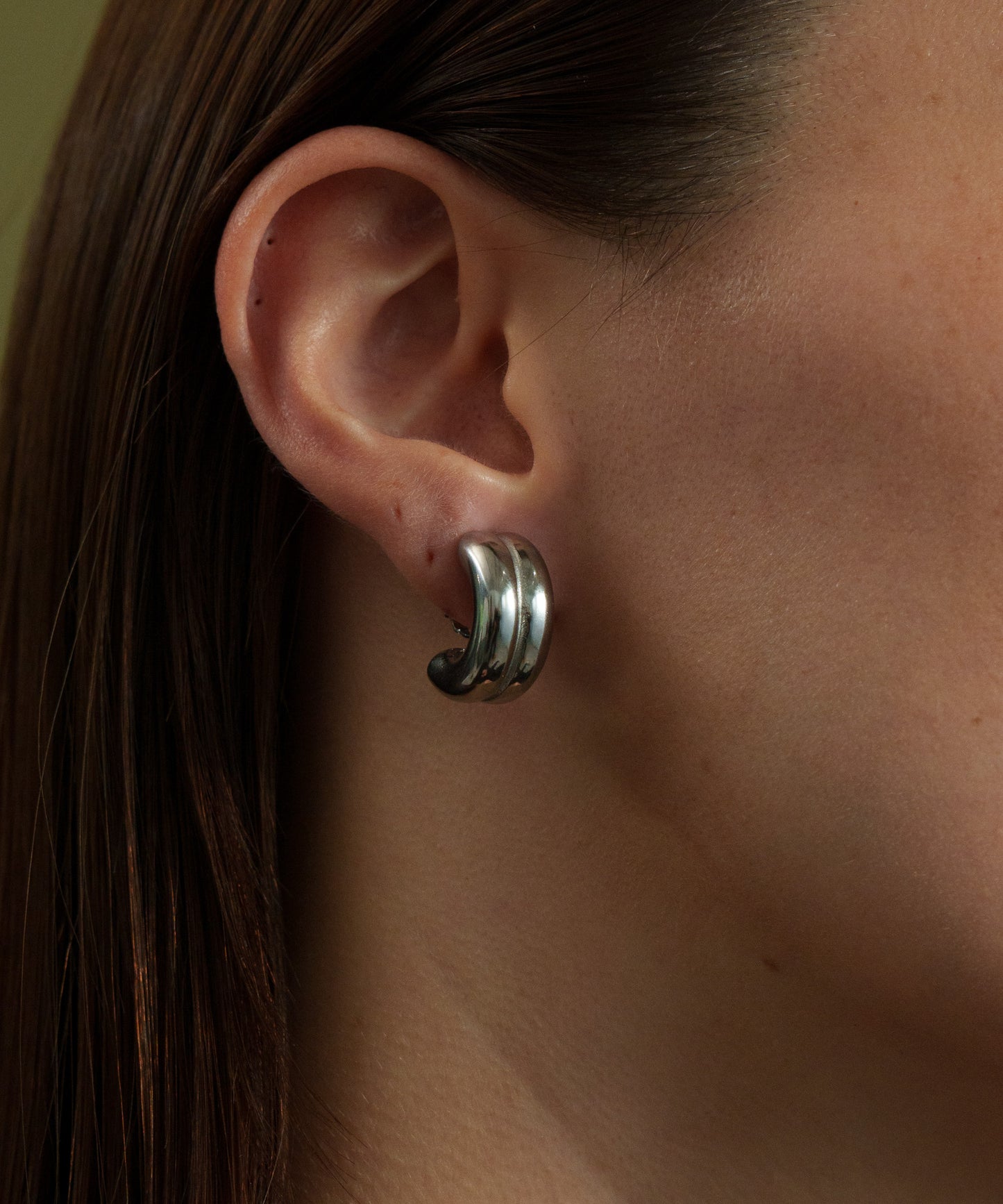 ダブルカールイヤリング【Silver】