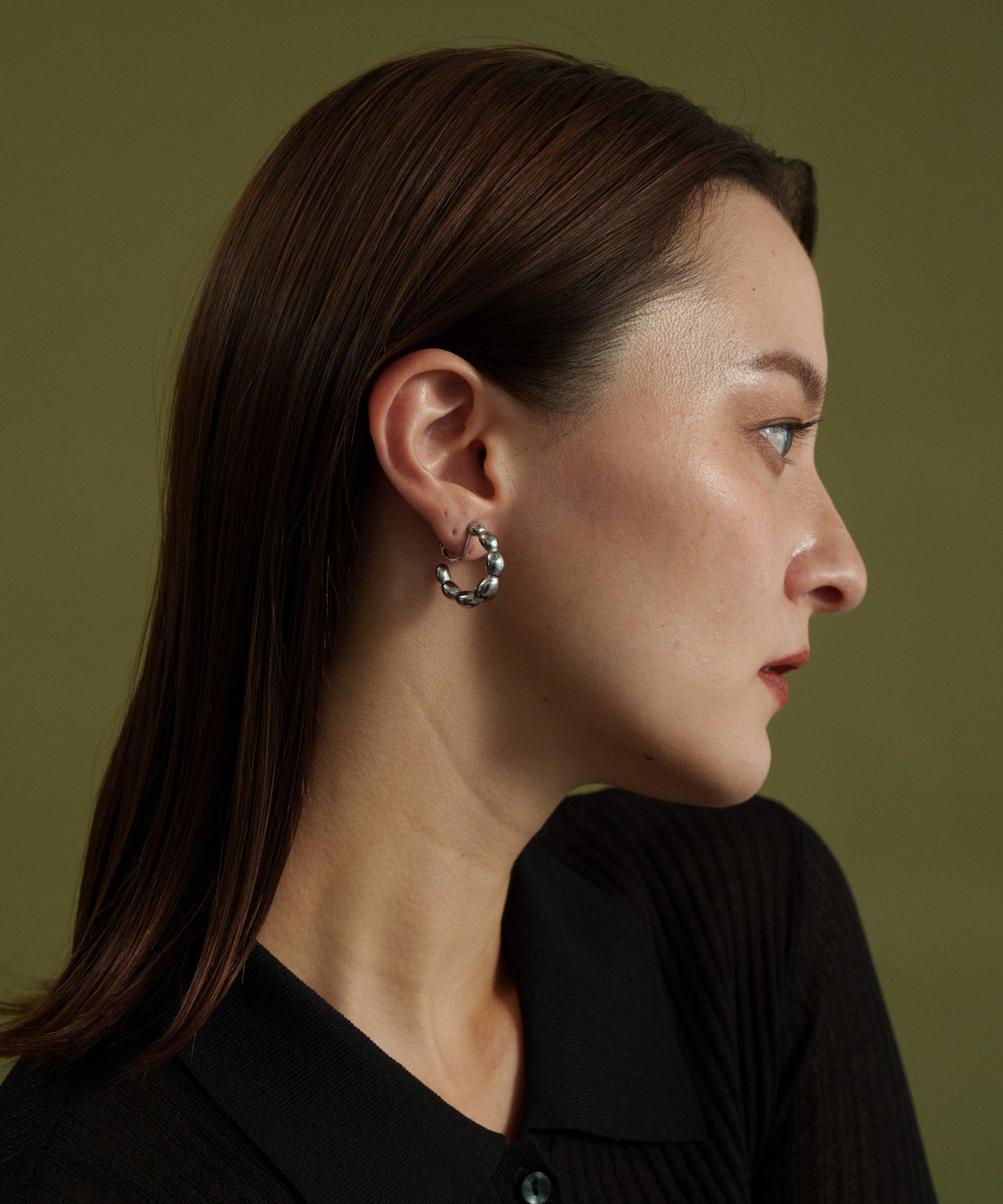 サークルコネクトイヤリング【Silver】