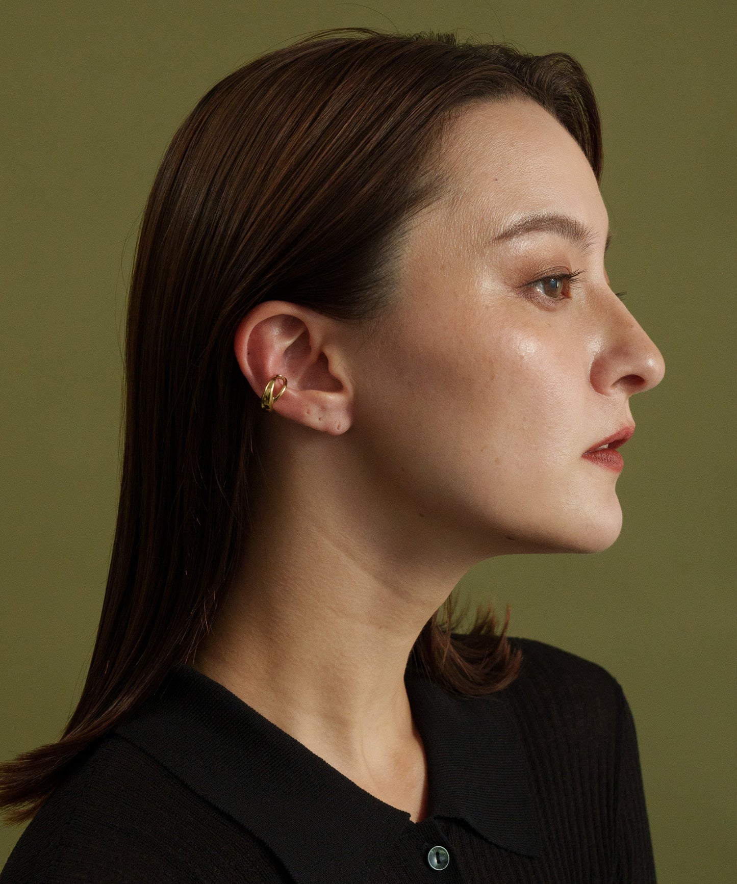 クロススモールイヤカフ【Gold】