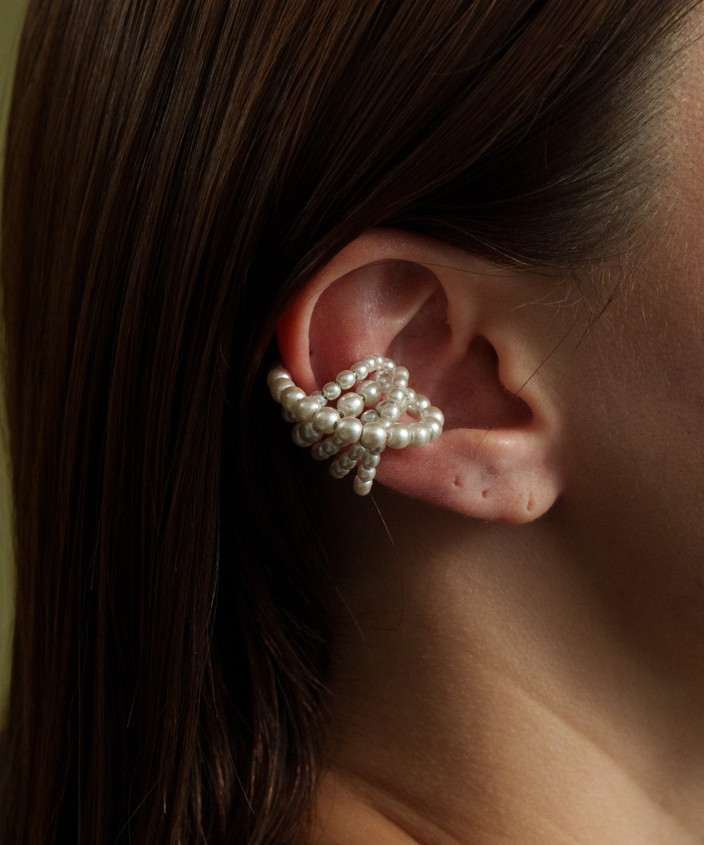 ラグジュアリーパールライクイヤーカフ【Silver】