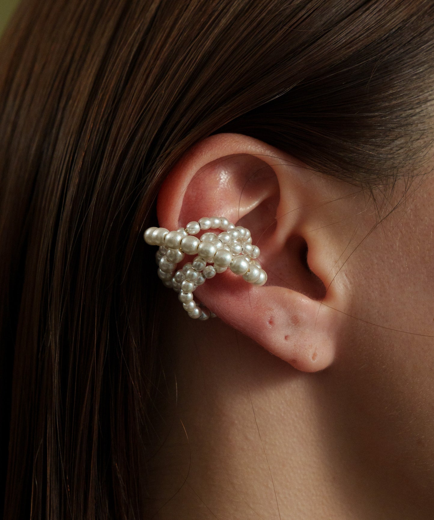 ラグジュアリーパールライクイヤーカフ【Gold】