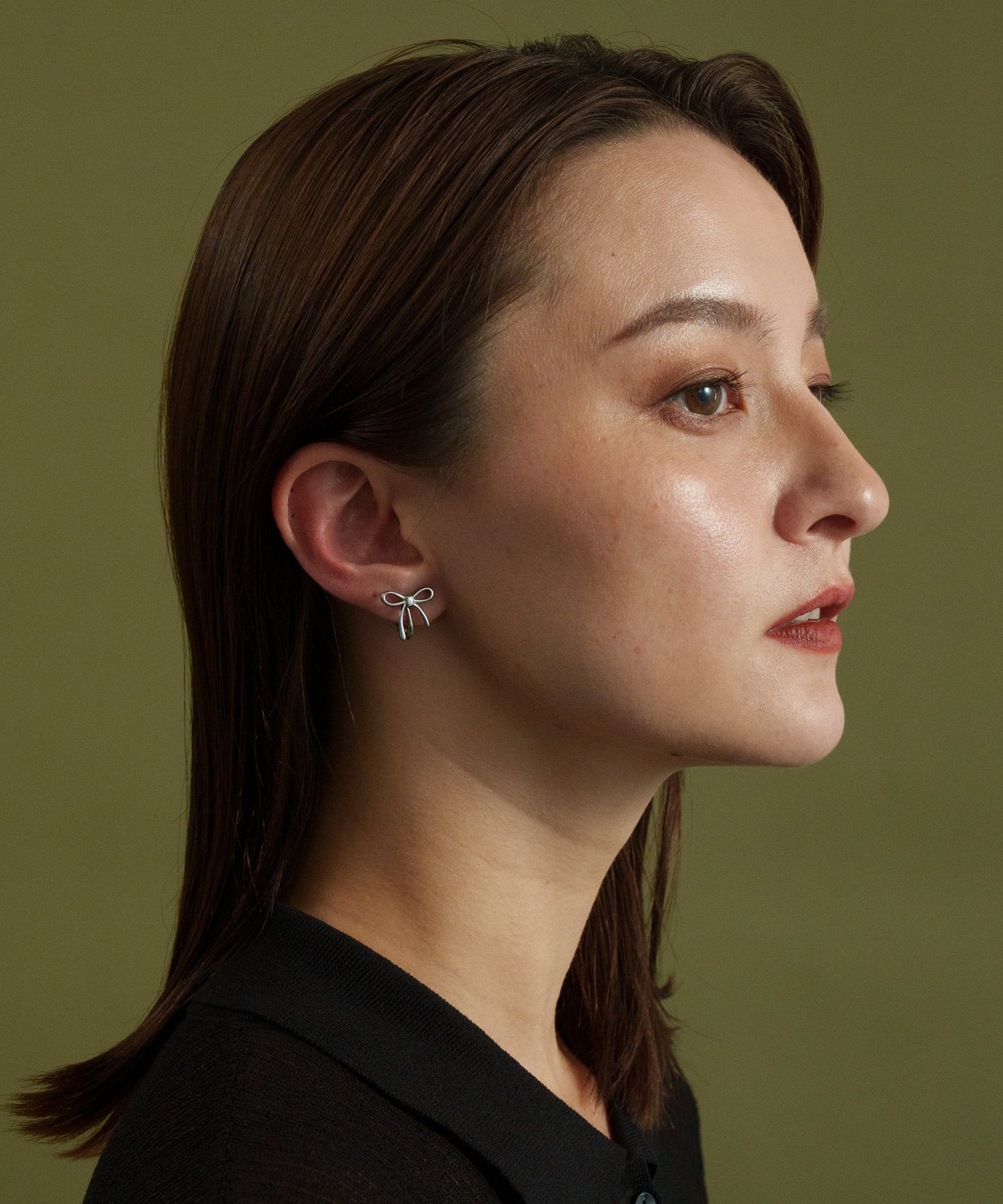 スモールリボンイヤリング【Silver】