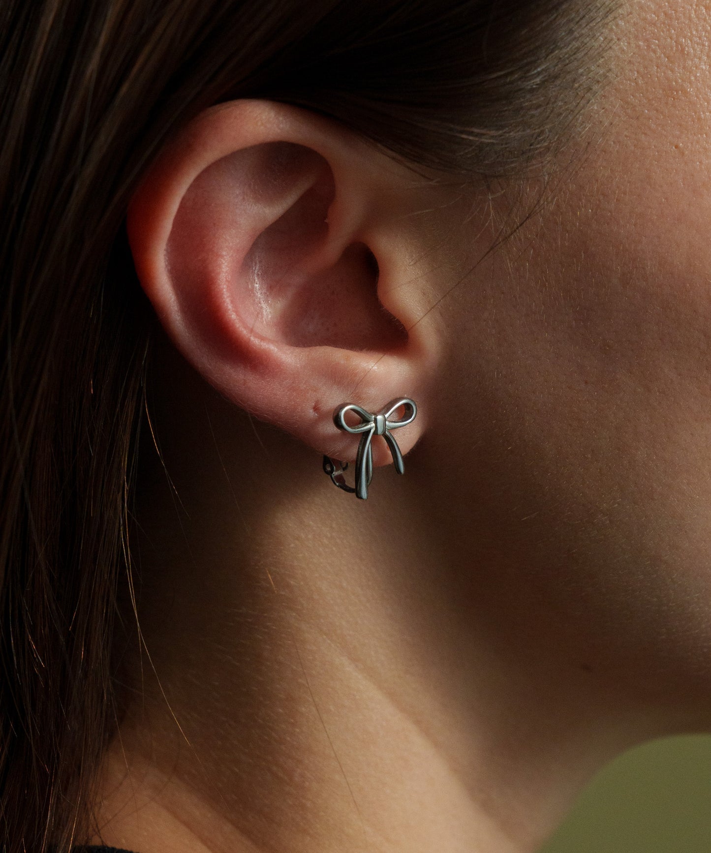 スモールリボンイヤリング【Silver】