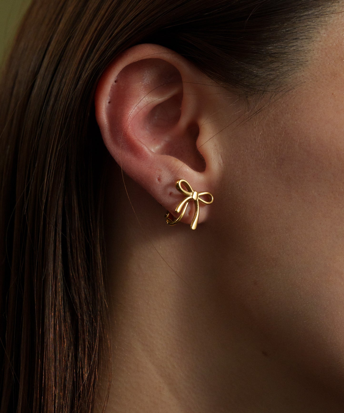 スモールリボンイヤリング【Gold】
