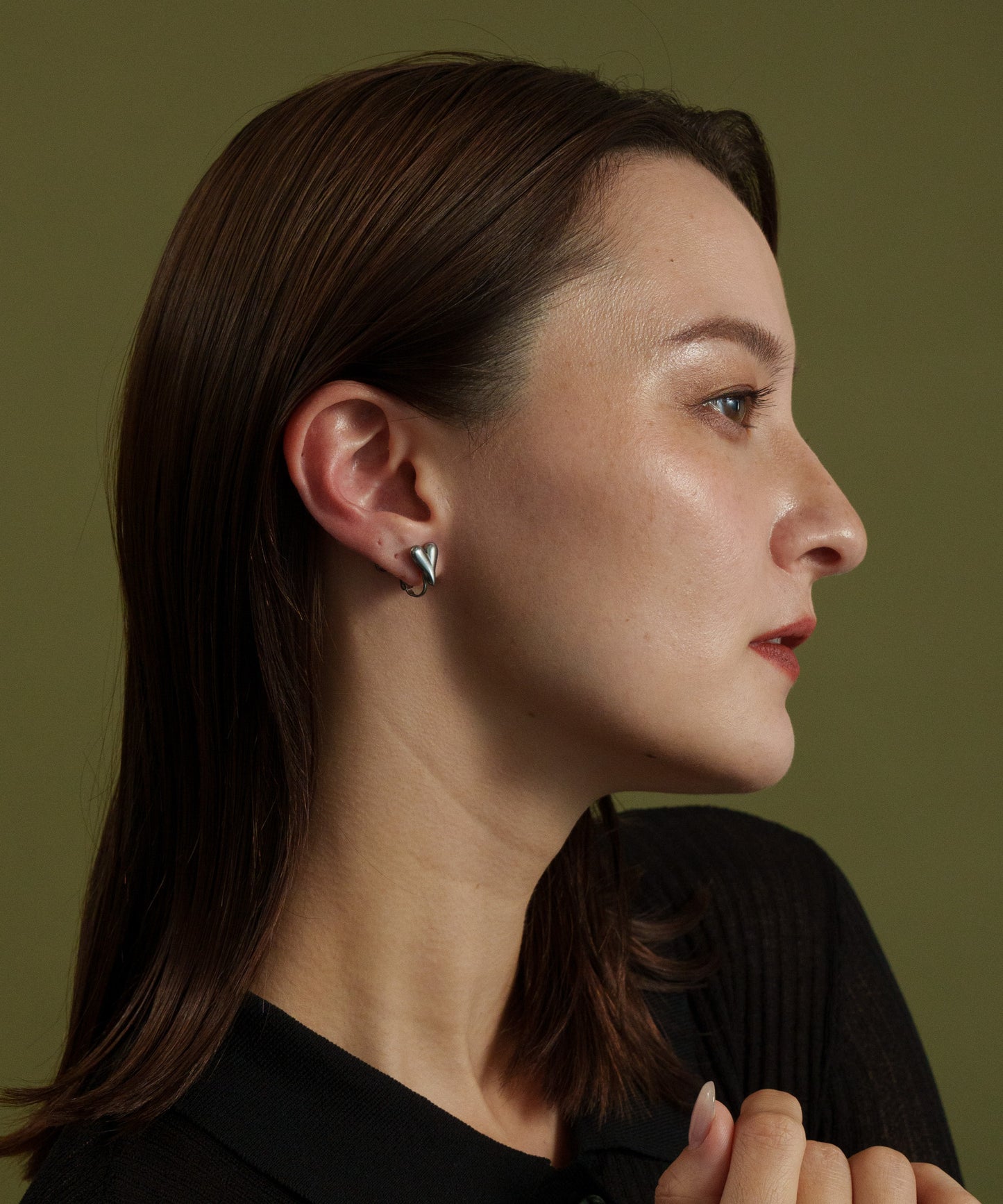 スモールハートイヤリング【Silver】