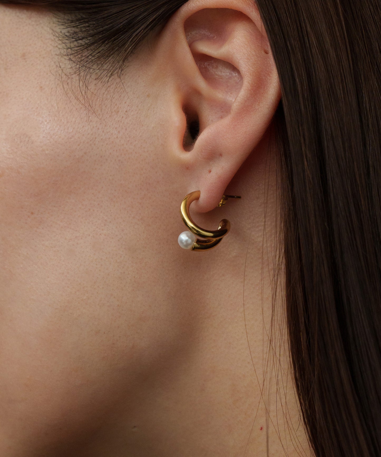 コイルアラウンドミニピアス【Gold】