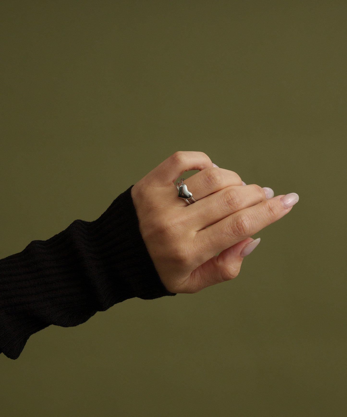 レイヤードハートドッキングリング【Silver】