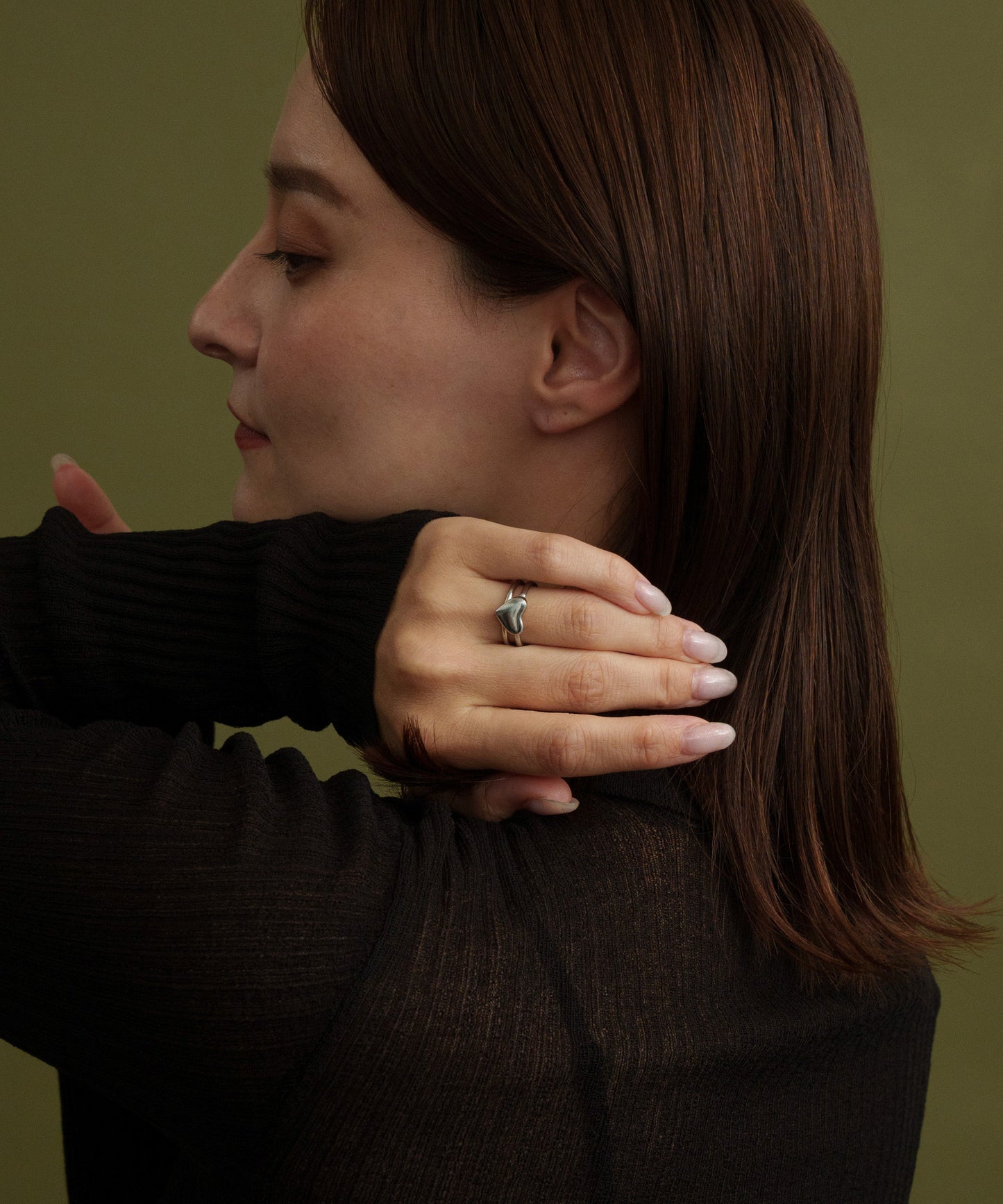 レイヤードハートドッキングリング【Silver】