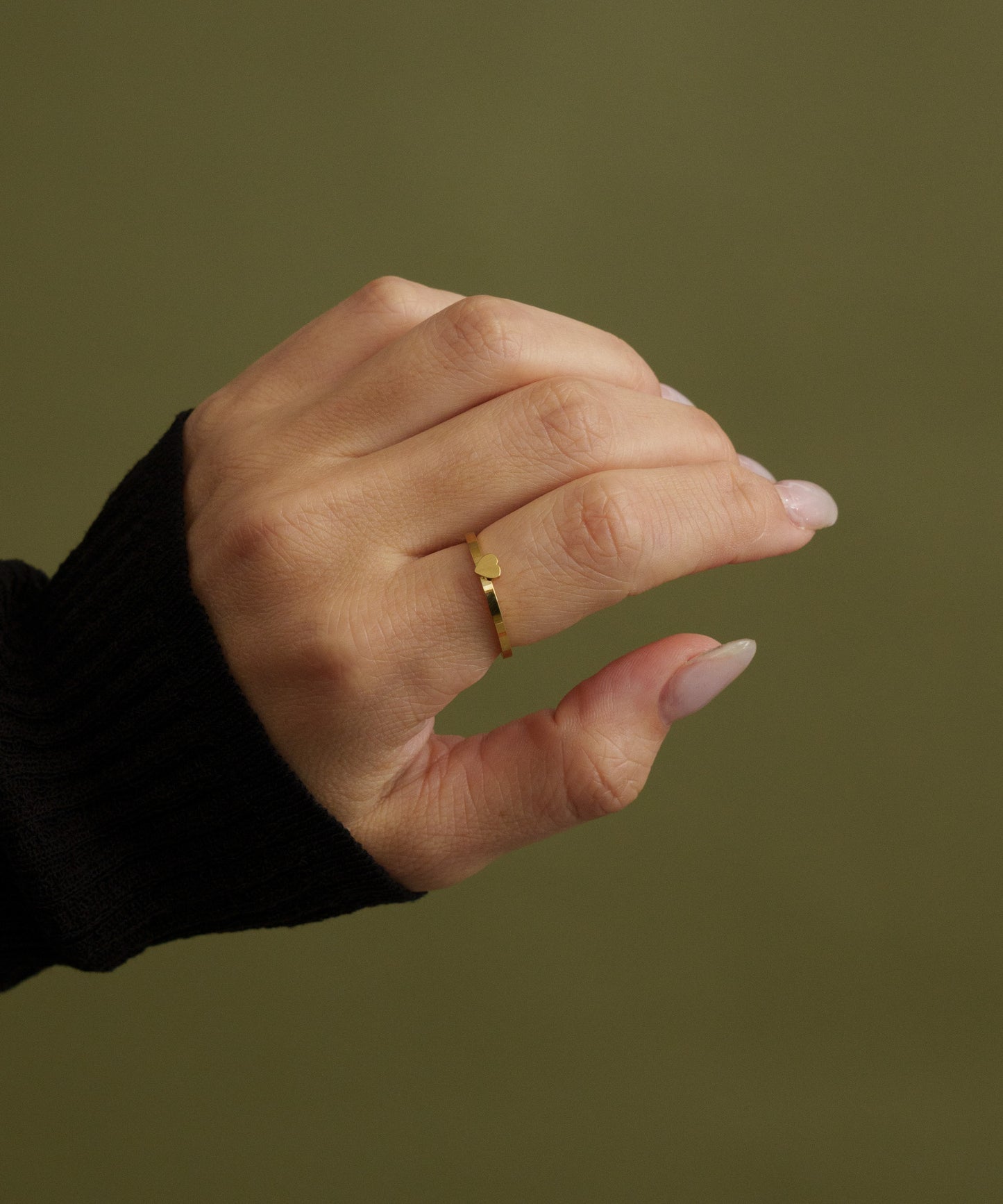 スモール３連クローバーリング【Gold】