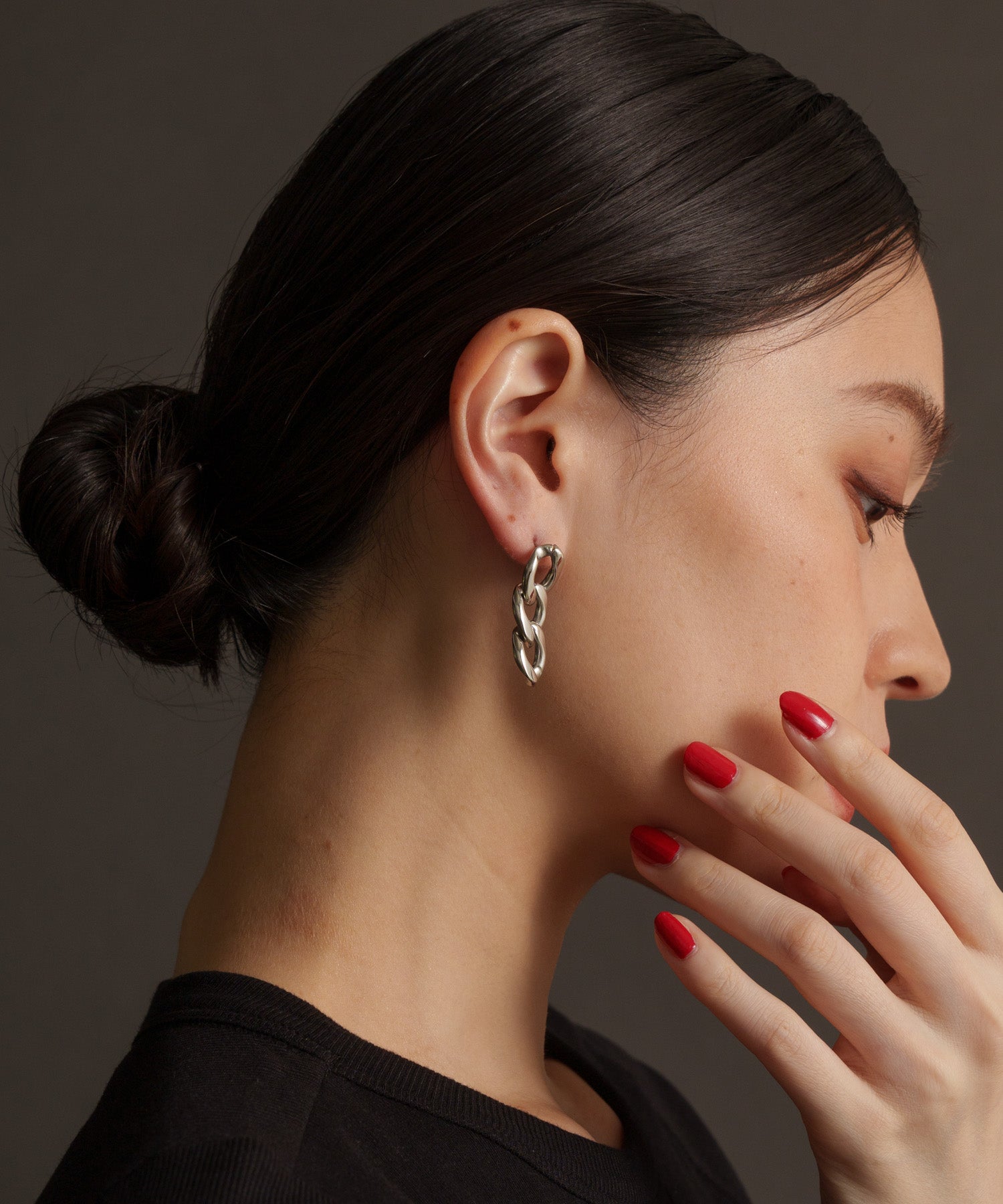 喜平3連ピアス【Silver】 | tok