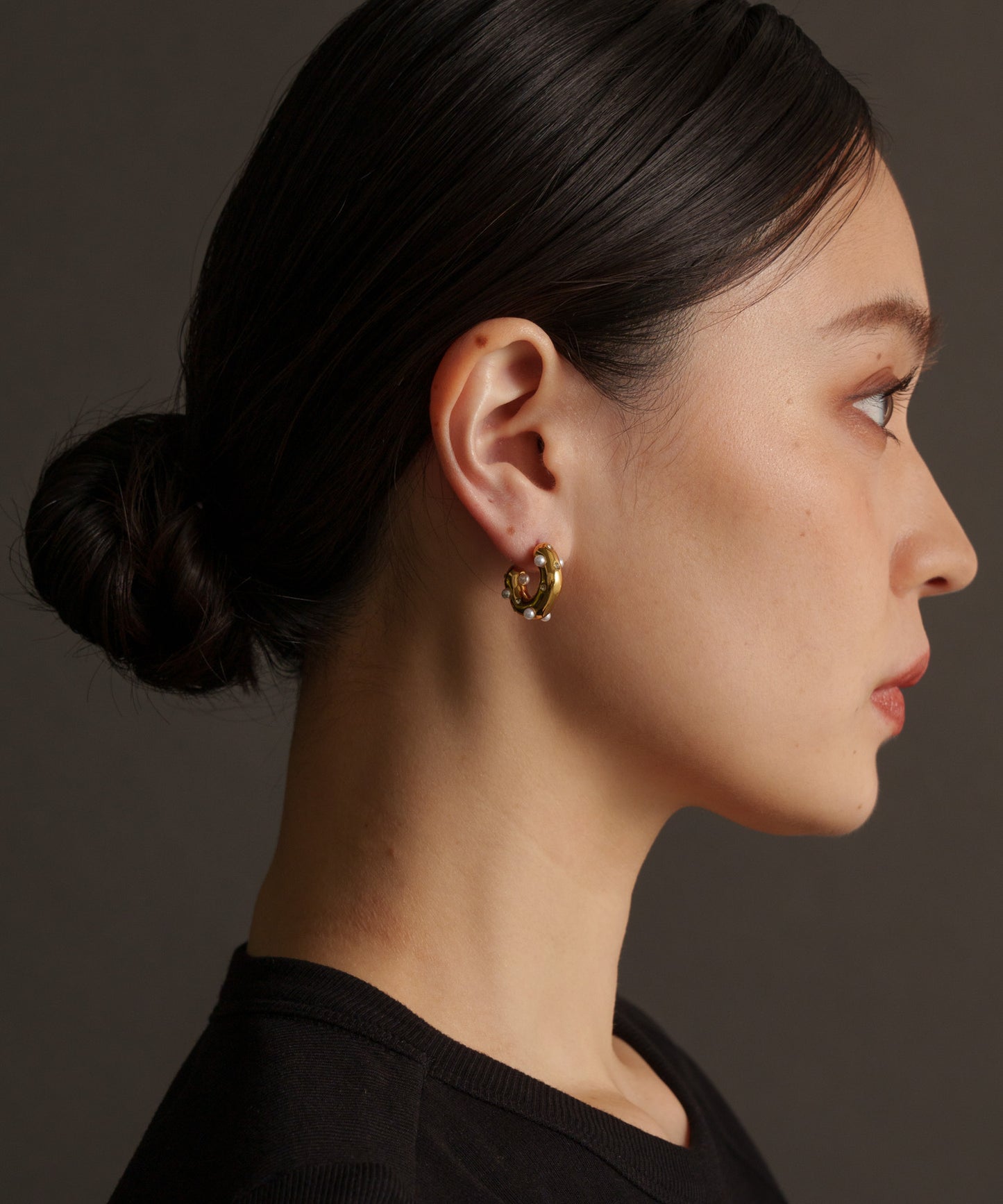 パールライクドットピアス【Gold】