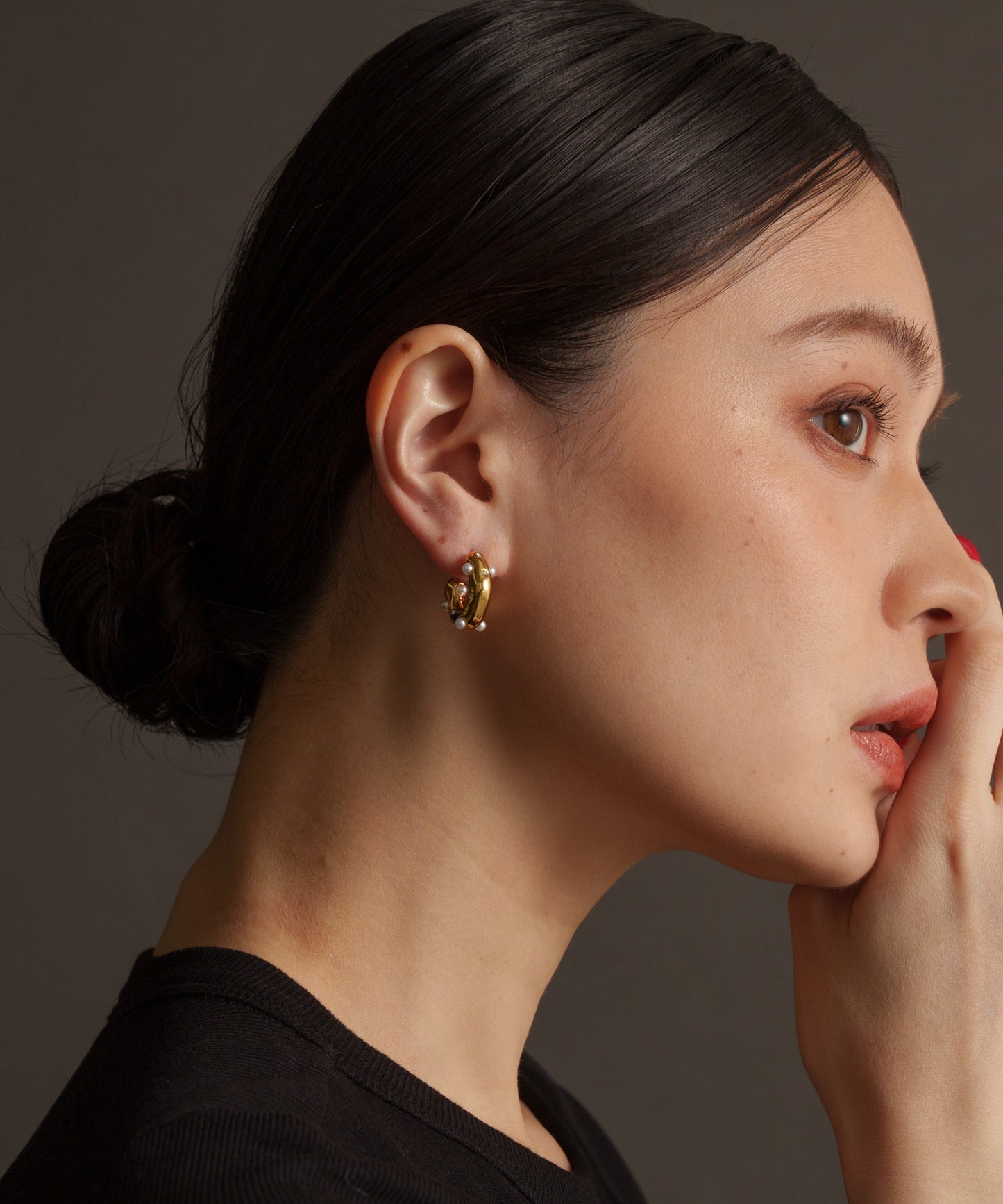 パールライクドットピアス【Gold】