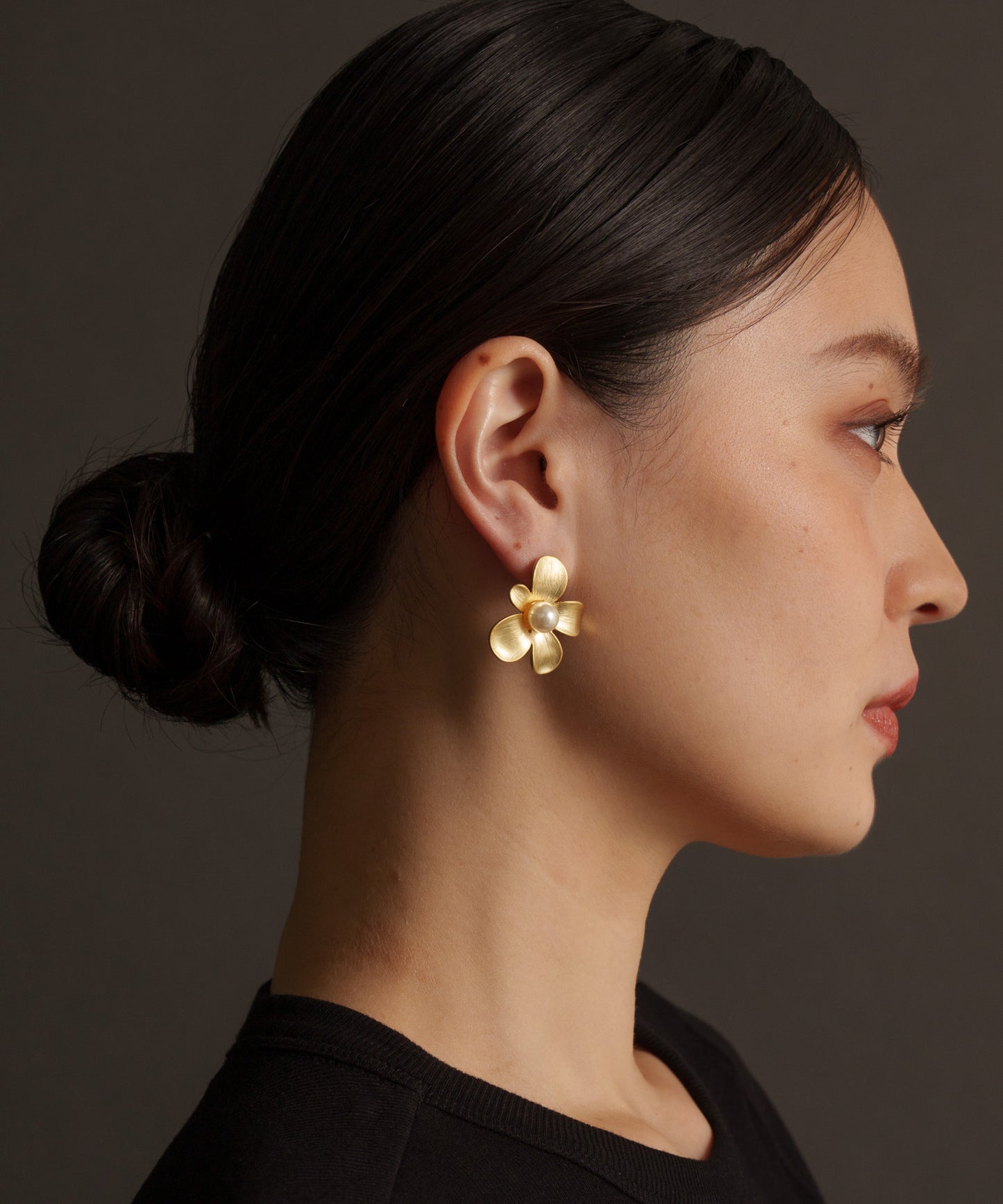 フラワーパールライクピアス【Gold】