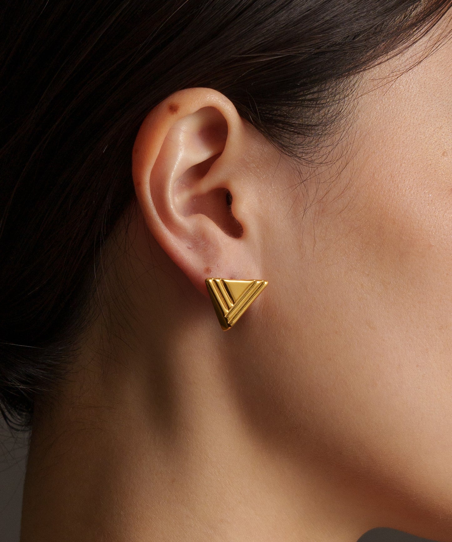 トライアングルヴィンテージピアス【Gold】