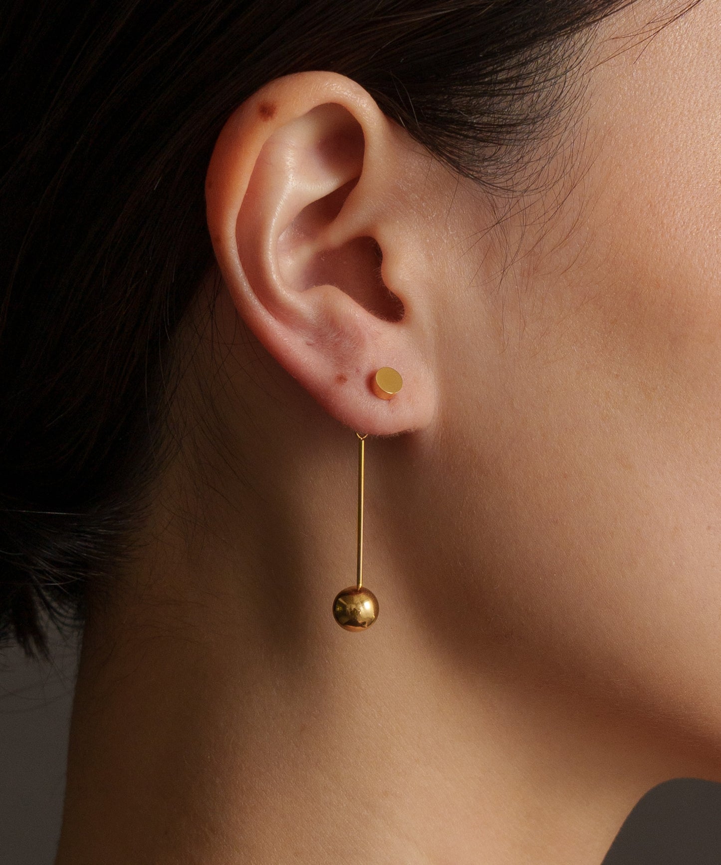 バックデザインポールピアス【Gold】