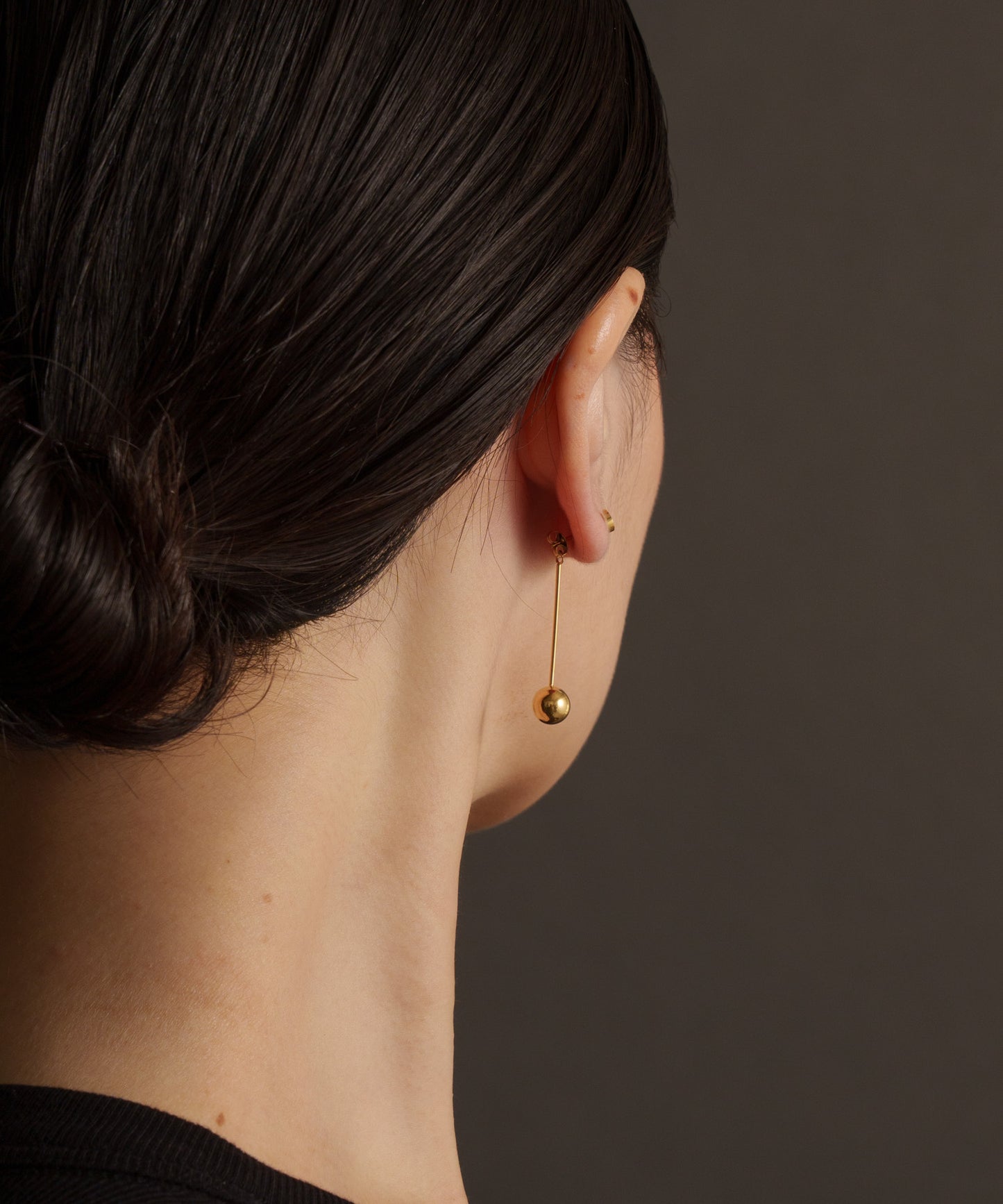 バックデザインポールピアス【Gold】