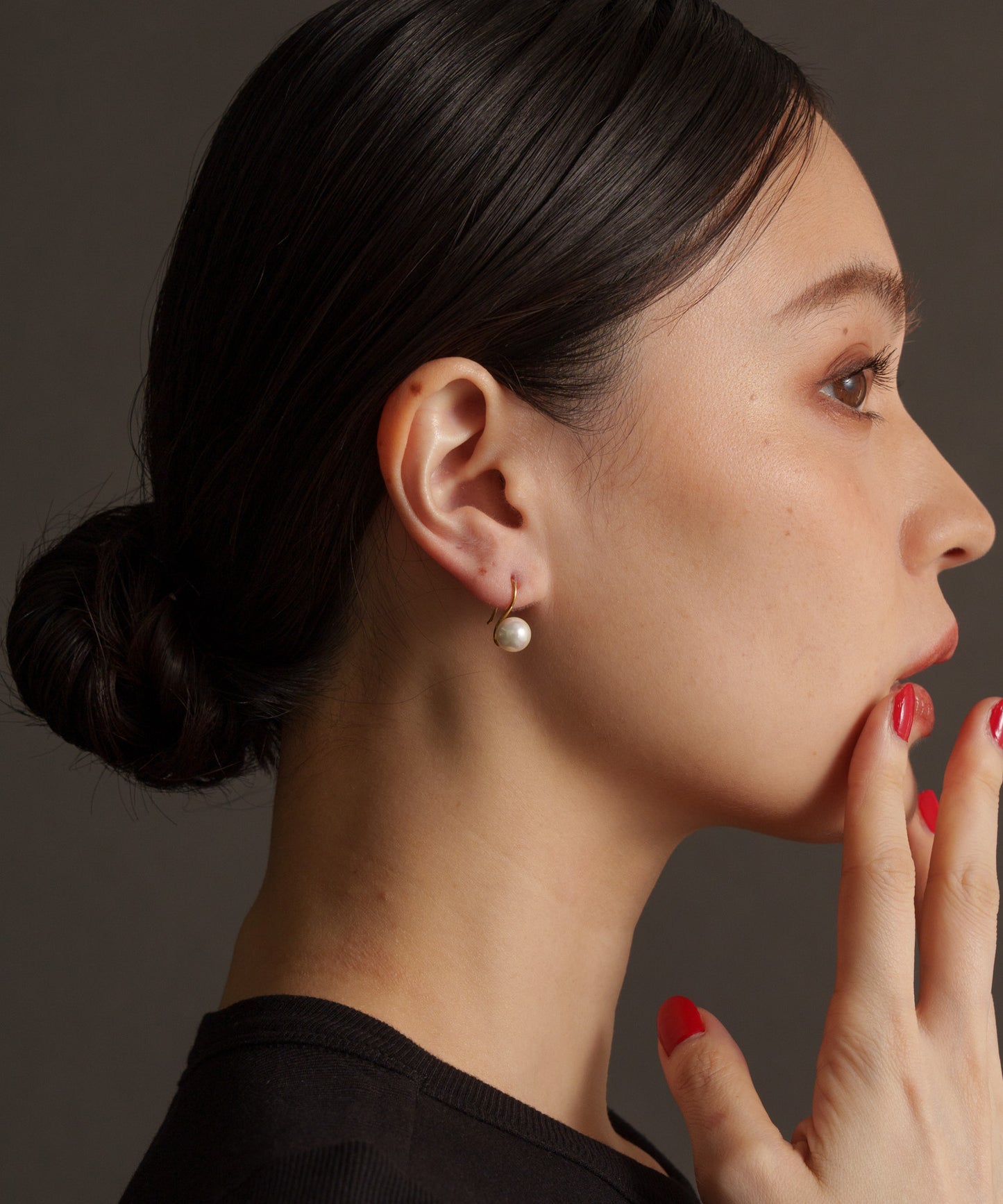 パールライクフックピアス【Gold】