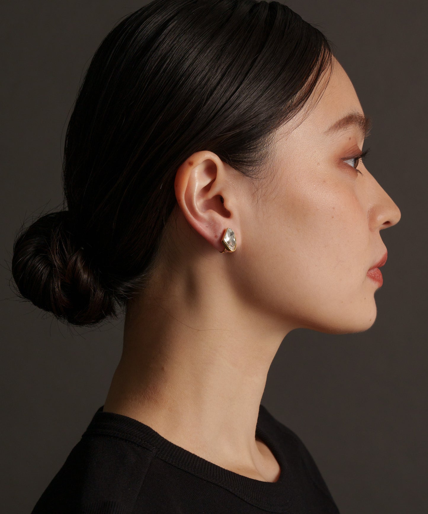 スクエアクリアイヤリング【Gold】