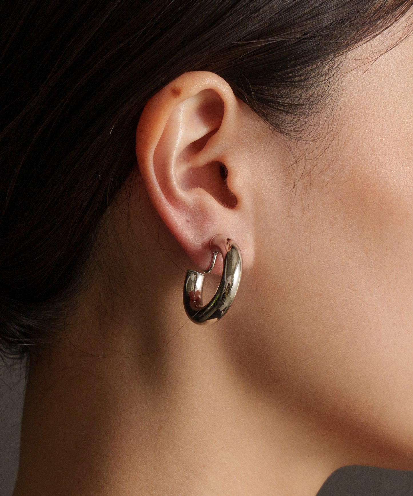 ボリュームチューブイヤリング【Silver】