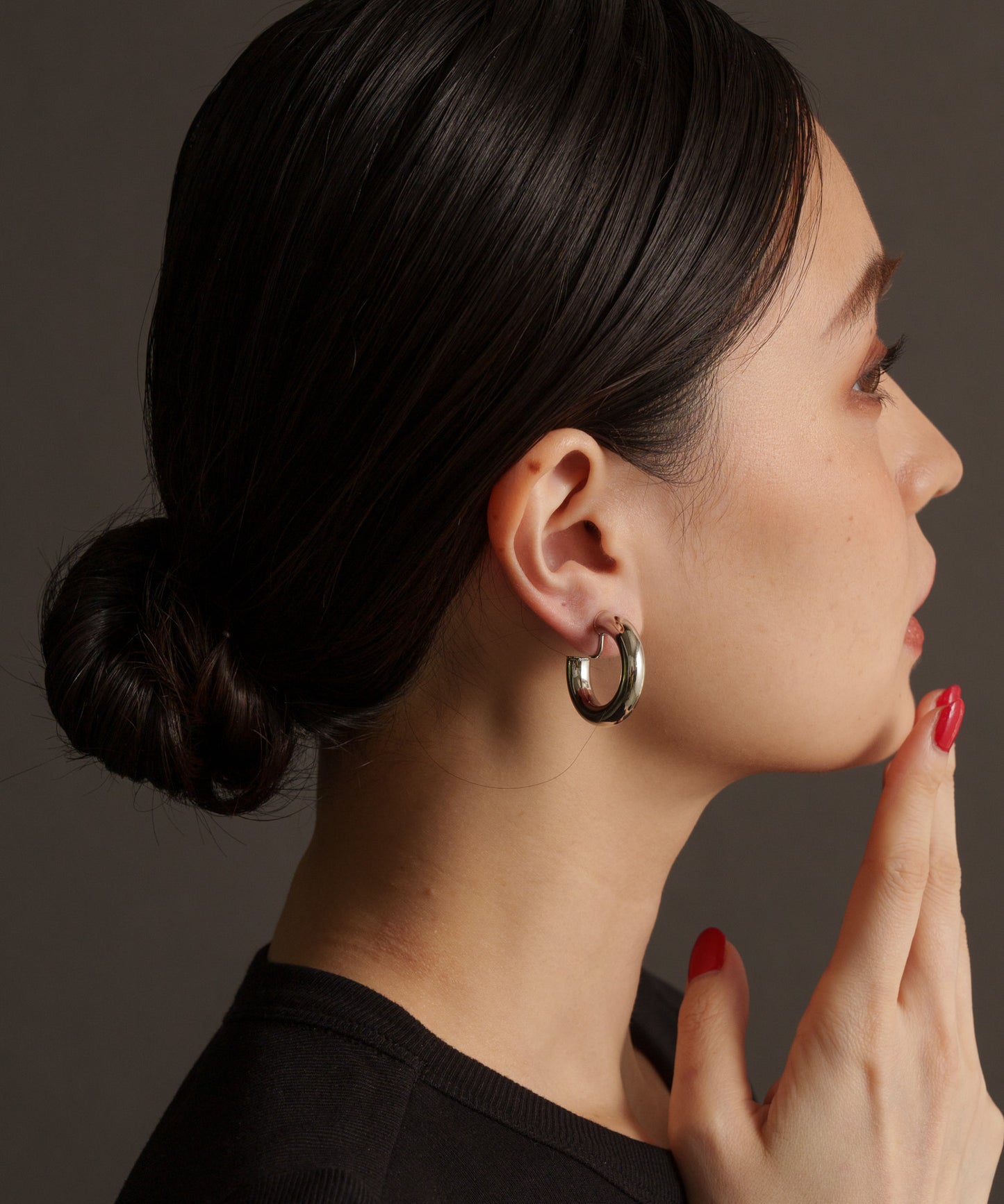 ボリュームチューブイヤリング【Silver】