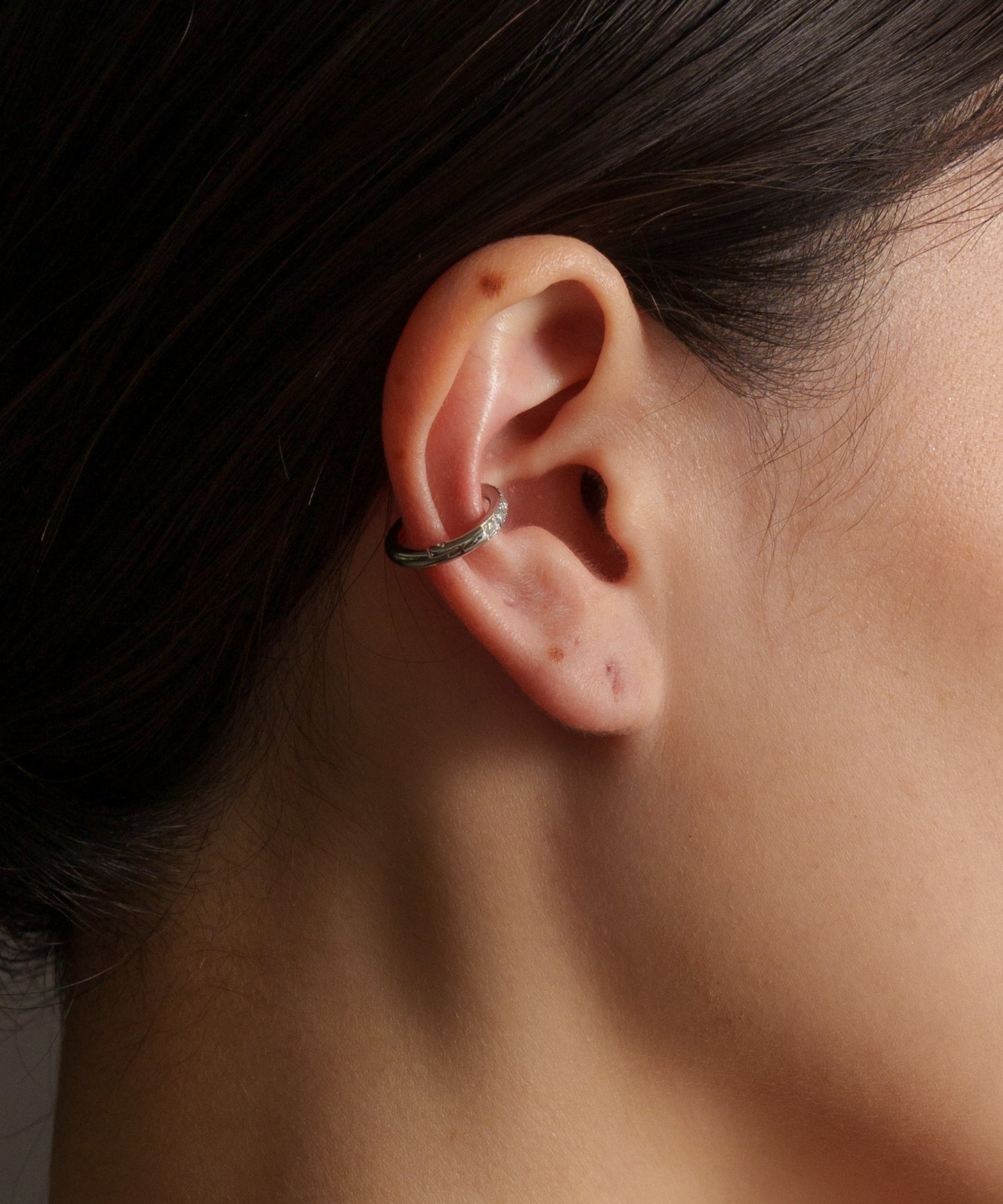 ストーン付きスモールイヤーカフ【Silver】