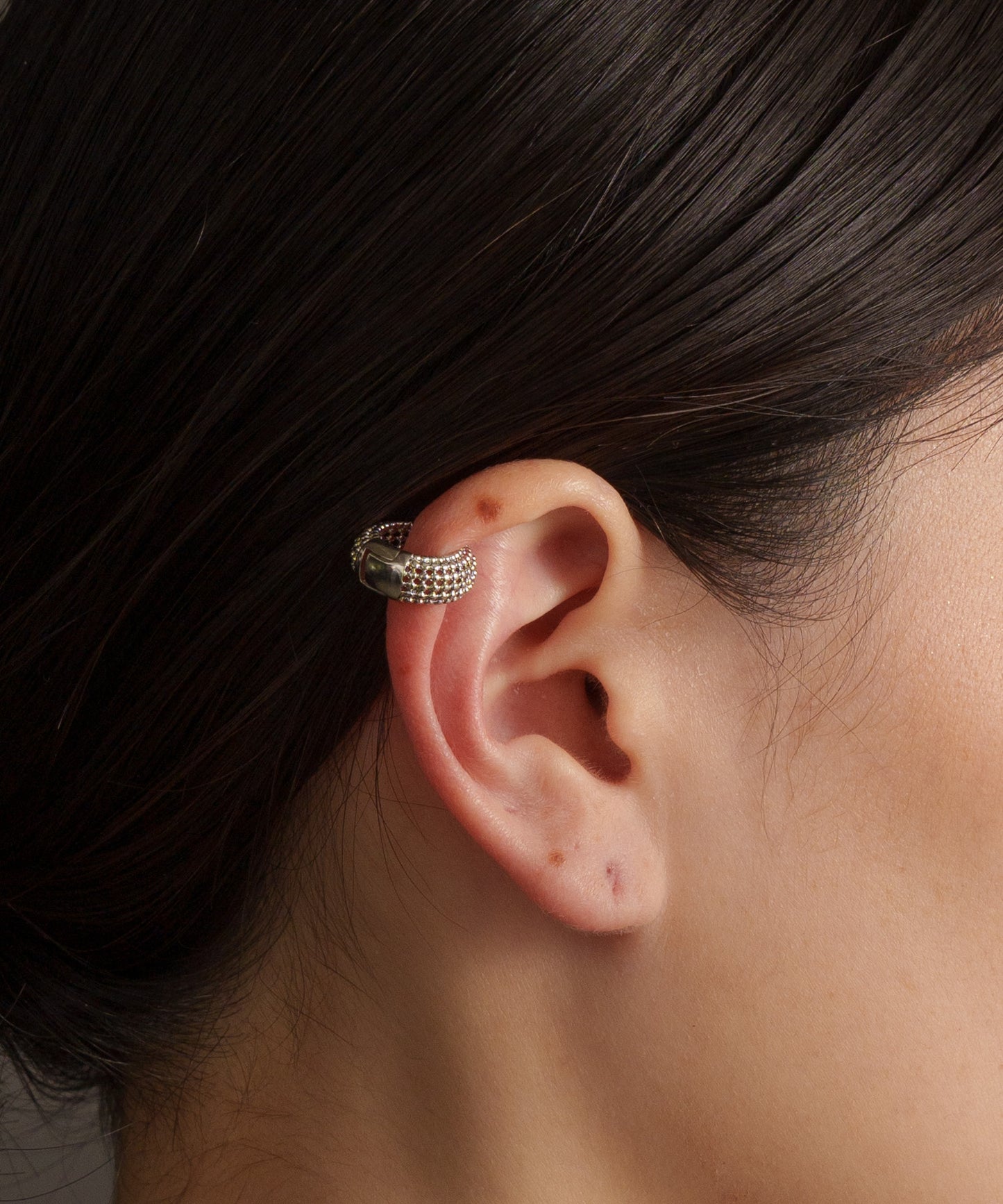 型押しボリュームイヤーカフ【Silver】