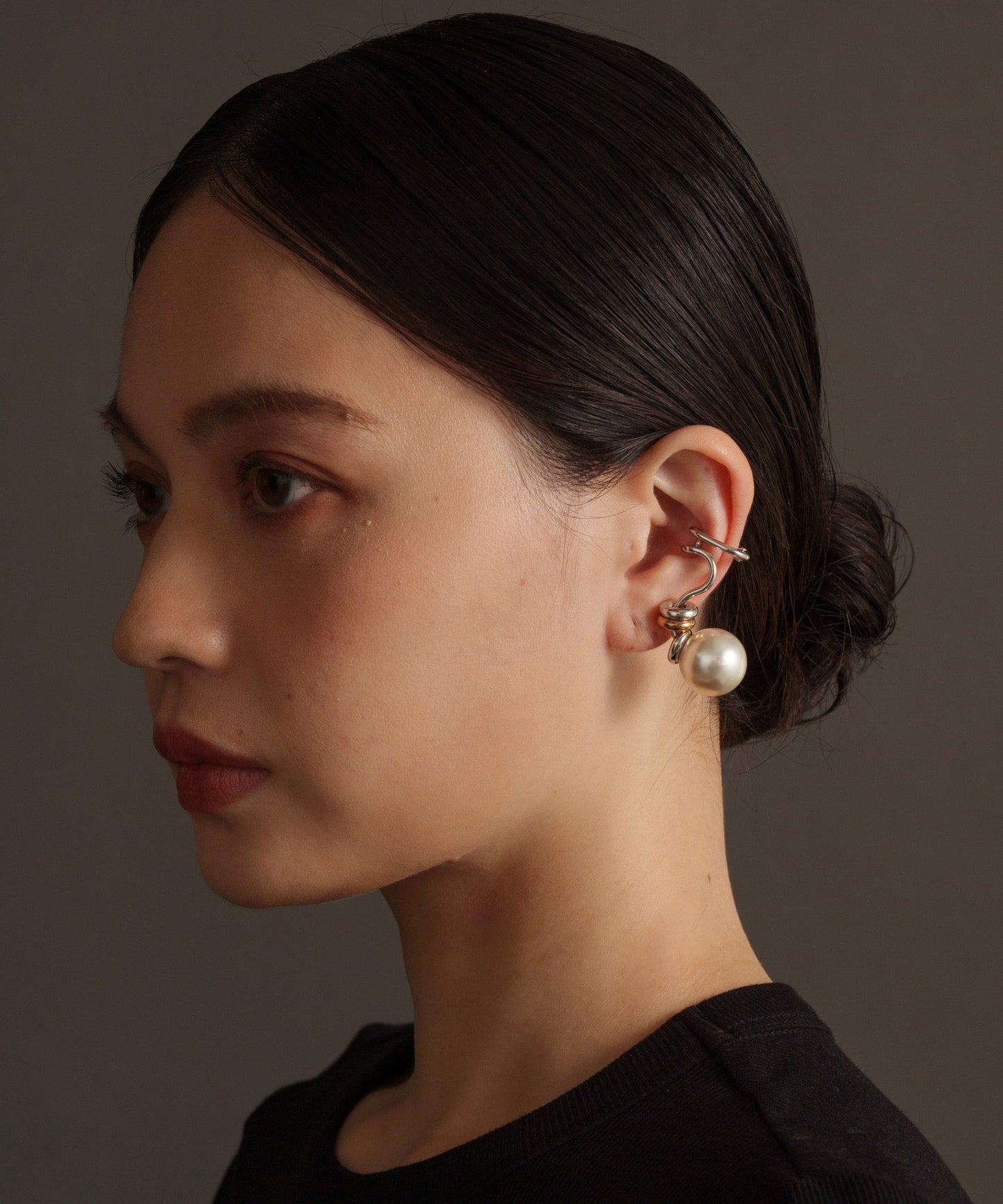 パールライクツイストイヤーカフ【Silver】　