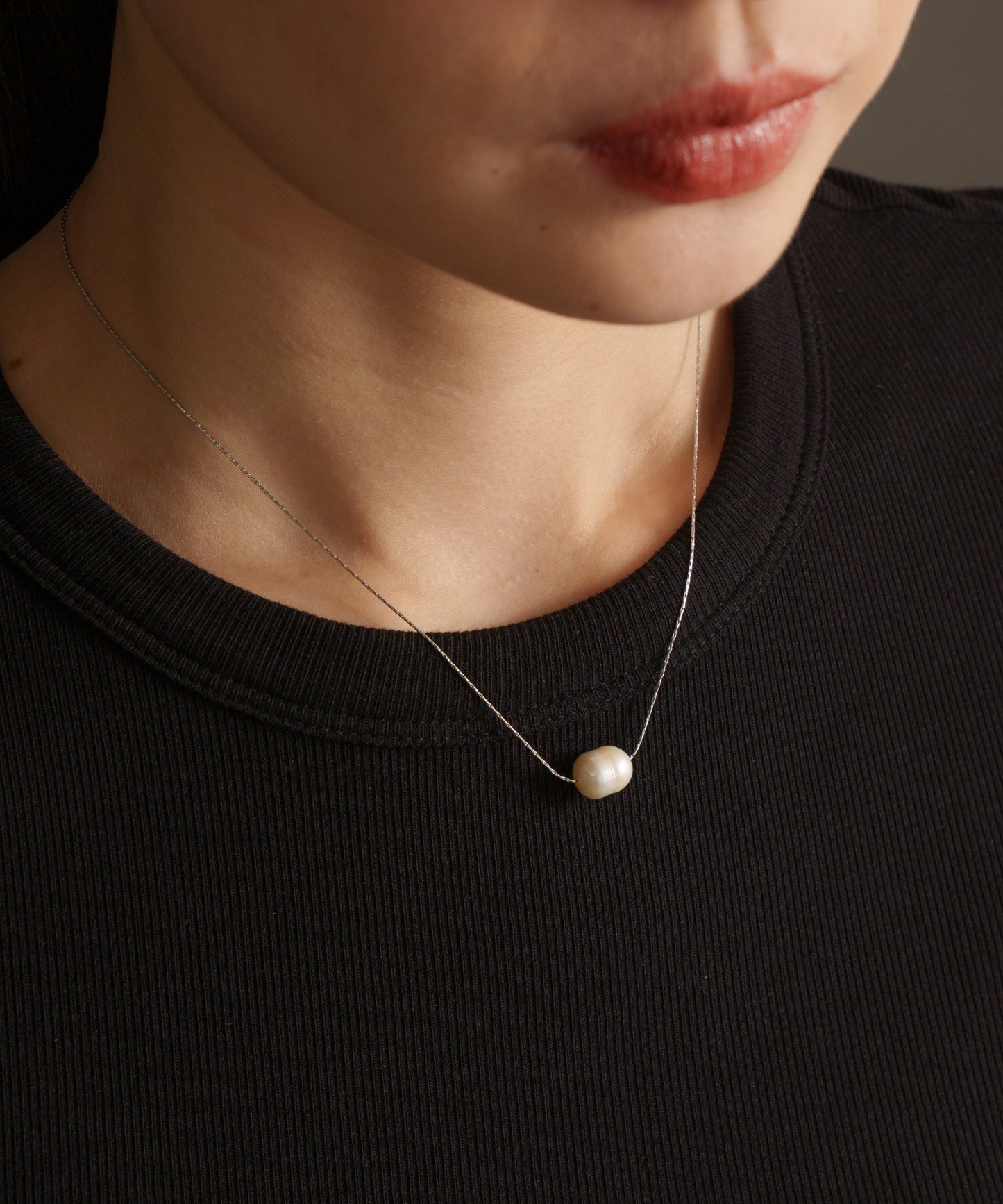 バロックパールライクネックレス【Silver】